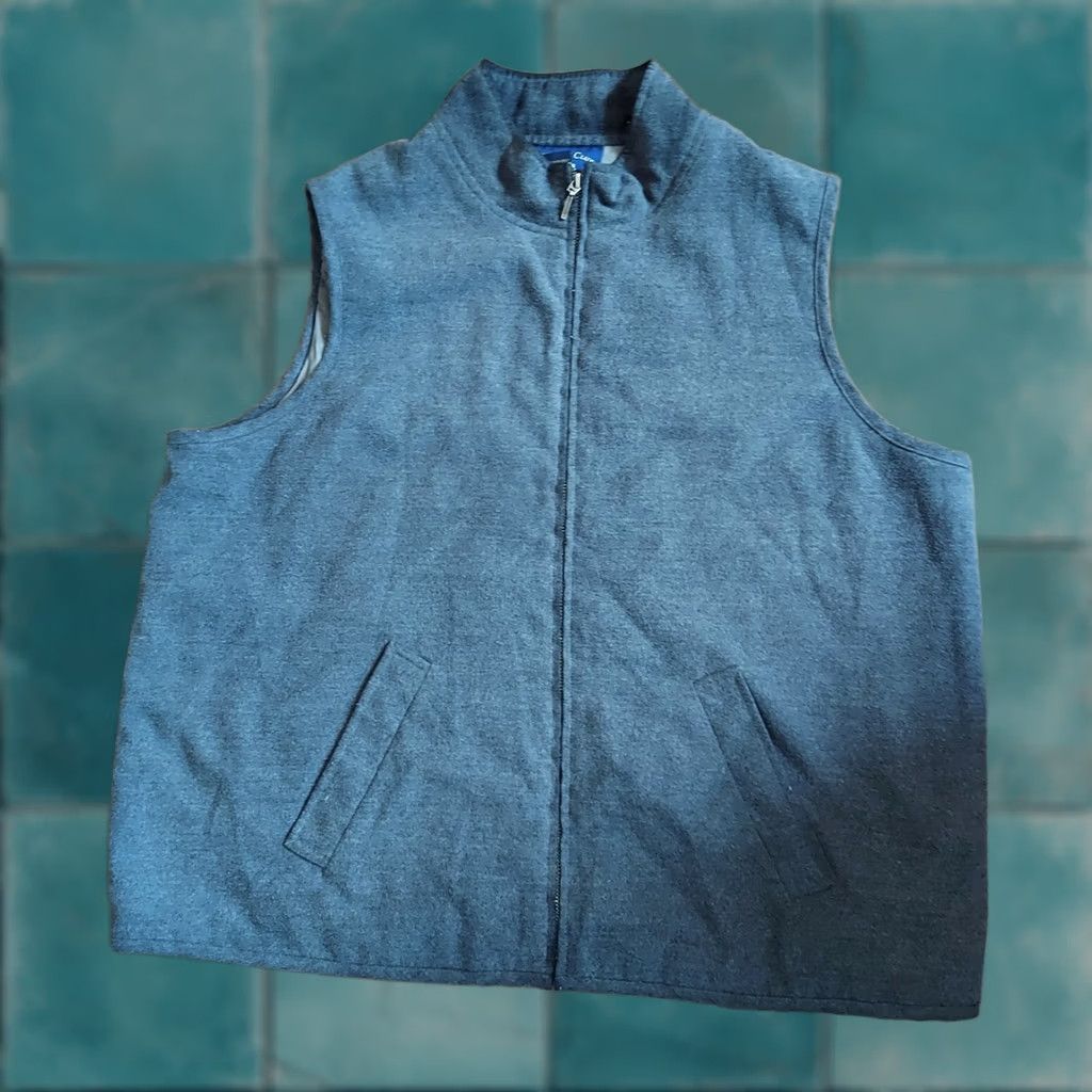 Charter Club Charter Club Women Vest Sleeveless Zip Pockets Gray 1X Regular Casual Travel Size XL / US 12-14 / IT 48-50 - 1 Thumbnail