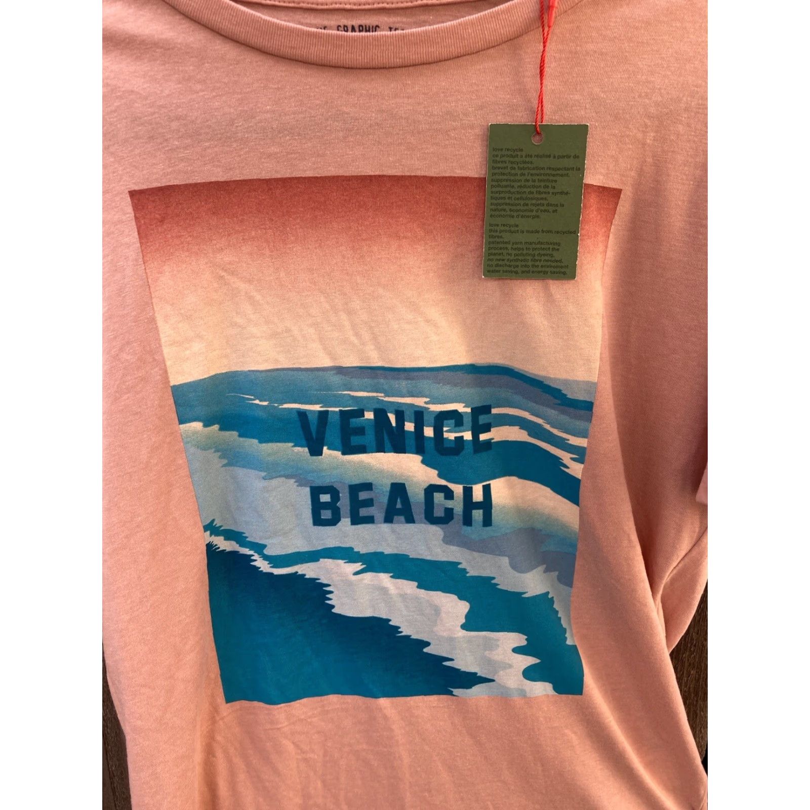 Celio Celio Love Recycle Pink Venice Beach SS T-Shirt Women Small NWT Cotton Blend Logo Graphic Size S / US 4 / IT 40 - 2 Thumbnail