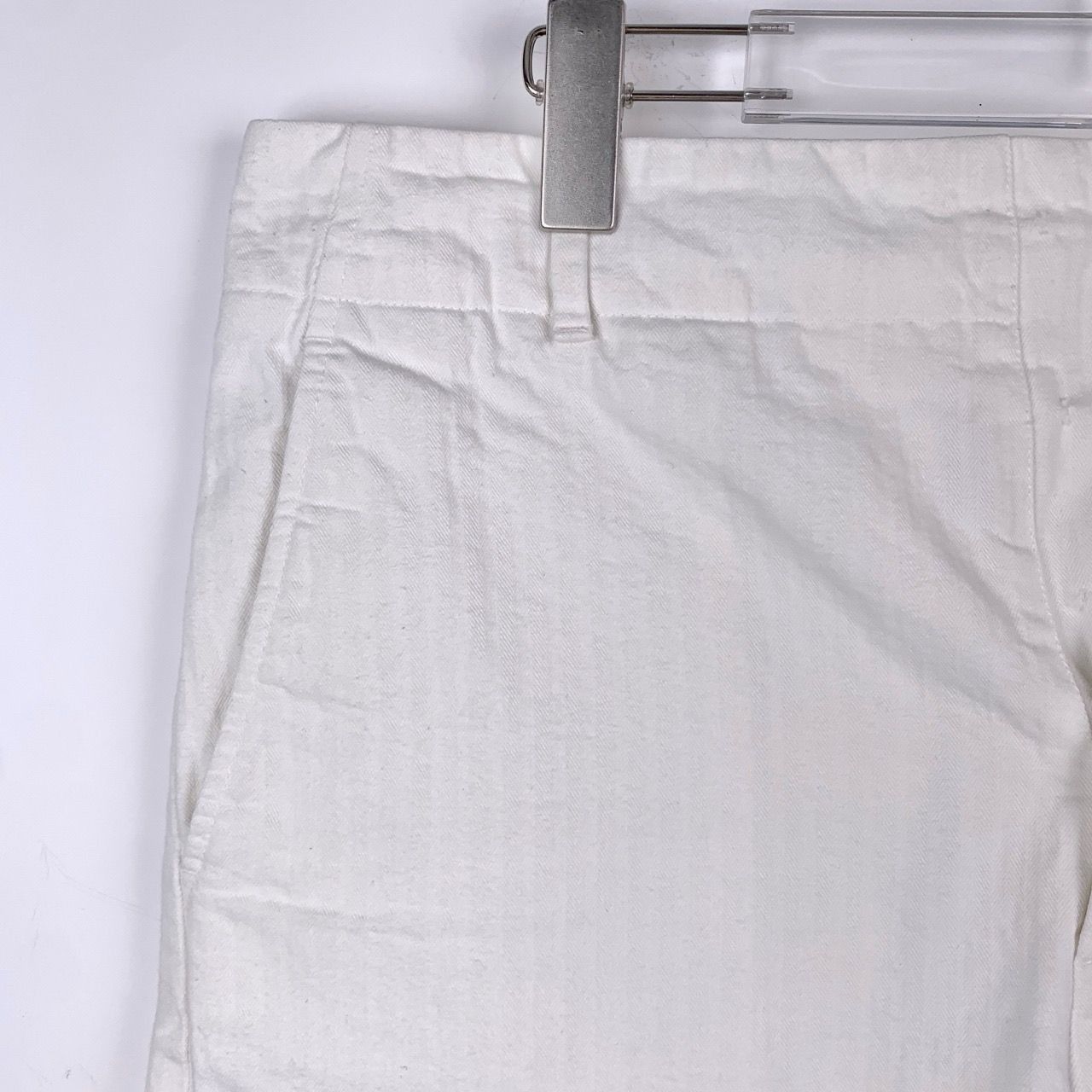Gucci Gucci Mens White Cotton-Linen Blend Shorts Size 50 Made In I Size US 34 / EU 50 - 3 Thumbnail