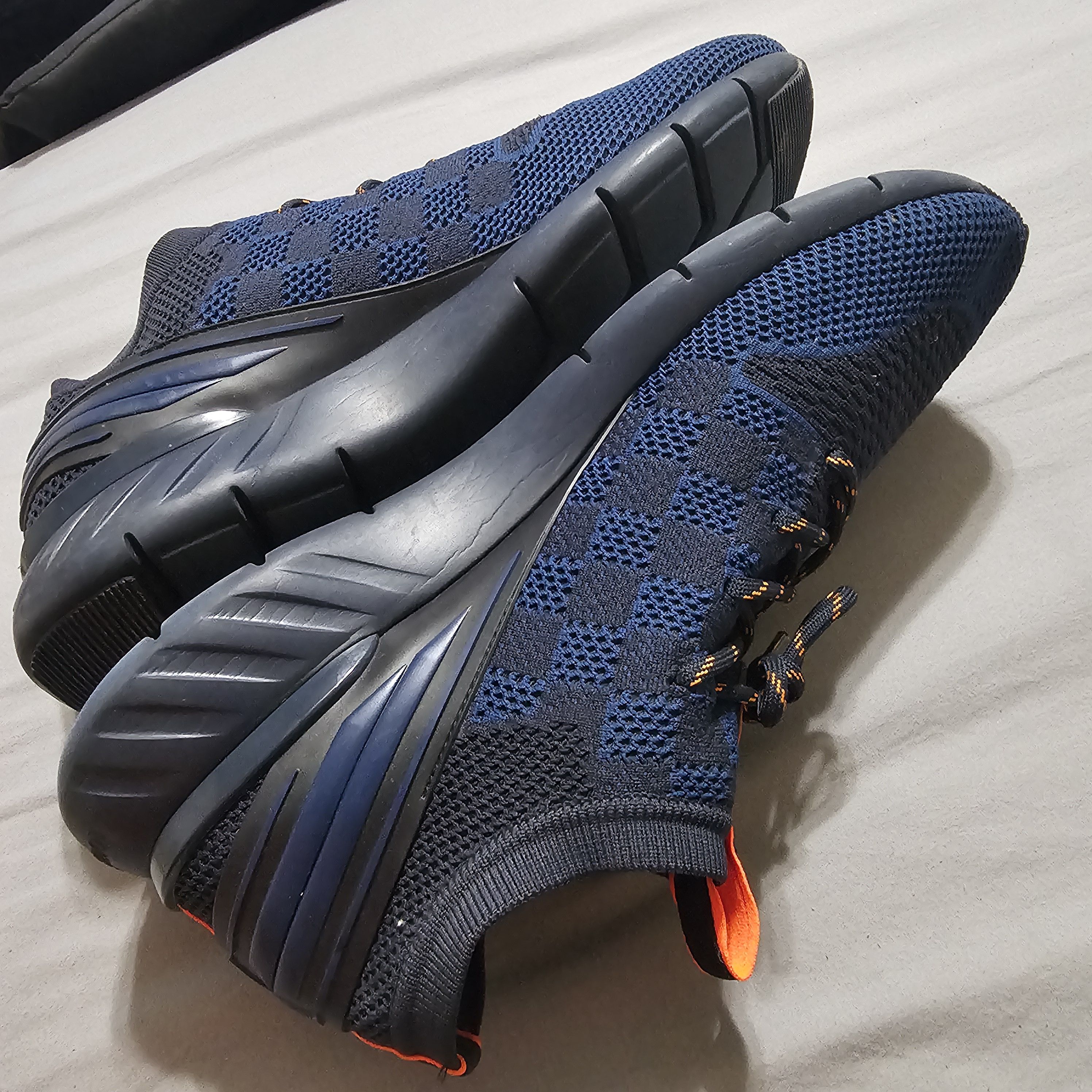 Louis Vuitton Louis Vuitton Navy Blue/Black Damier Knit Sneaker US 10.5 Size US 10.5 / EU 43-44 - 6 Thumbnail