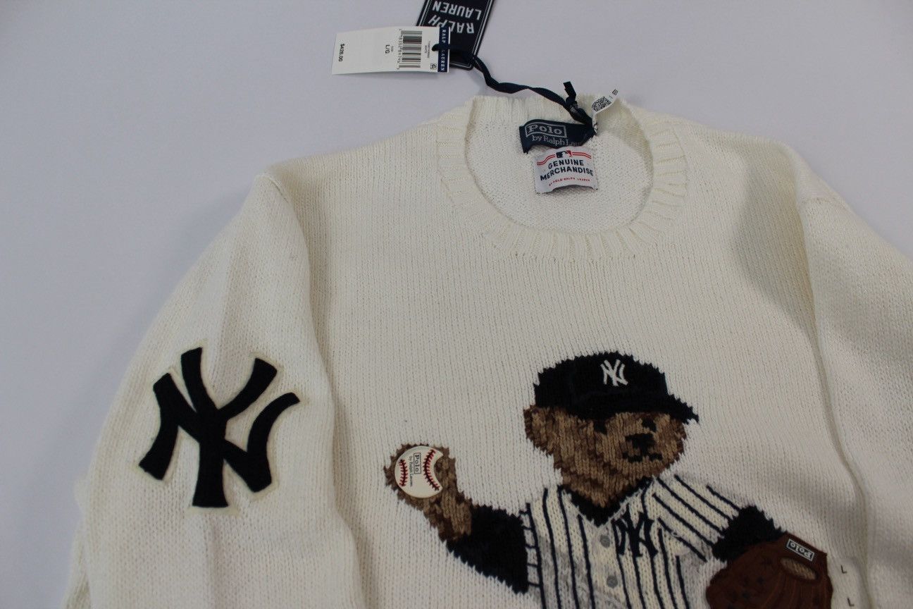 Polo Ralph Lauren Polo Ralph Lauren Yankees Bear Sweater Size US L / EU 52-54 / 3 - 6 Thumbnail