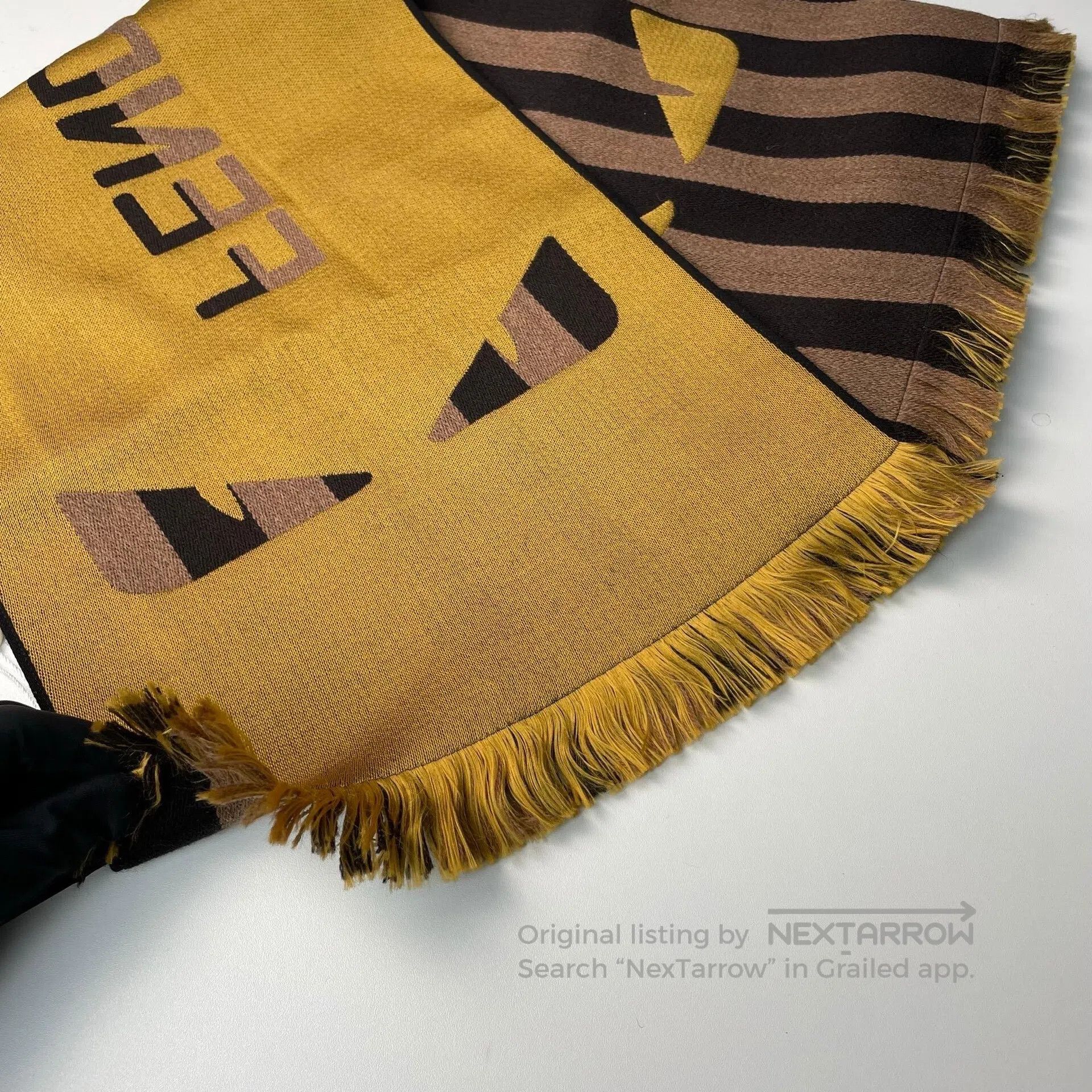 Fendi FENDI Brown and Coffee Double-Faced Cashmere Little Monste Size ONE SIZE - 3 Thumbnail