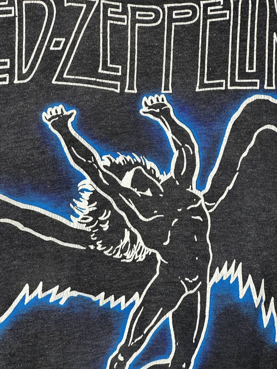Band Tees Vintage 1984 Faded Led Zeppelin Single Stitch Blue Gem Tee Size US S / EU 44-46 / 1 - 7 Thumbnail