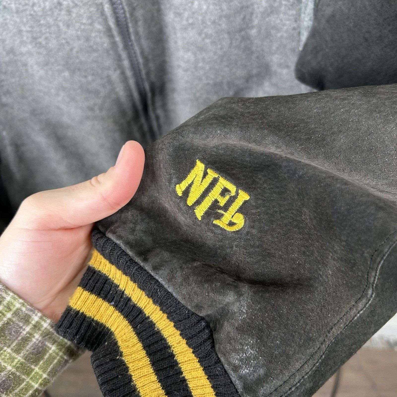 NFL Y2K Pittsburgh Steelers NFL Zip-Up Wool Bomber Jacket XLarge Size US XL / EU 56 / 4 - 9 Thumbnail