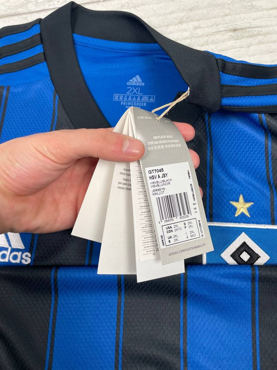 Adidas Adidas Hamburg SV 2021 2022 Away Shirt Soccer Jersey Size US XXL / EU 58 / 5 - 8 Thumbnail
