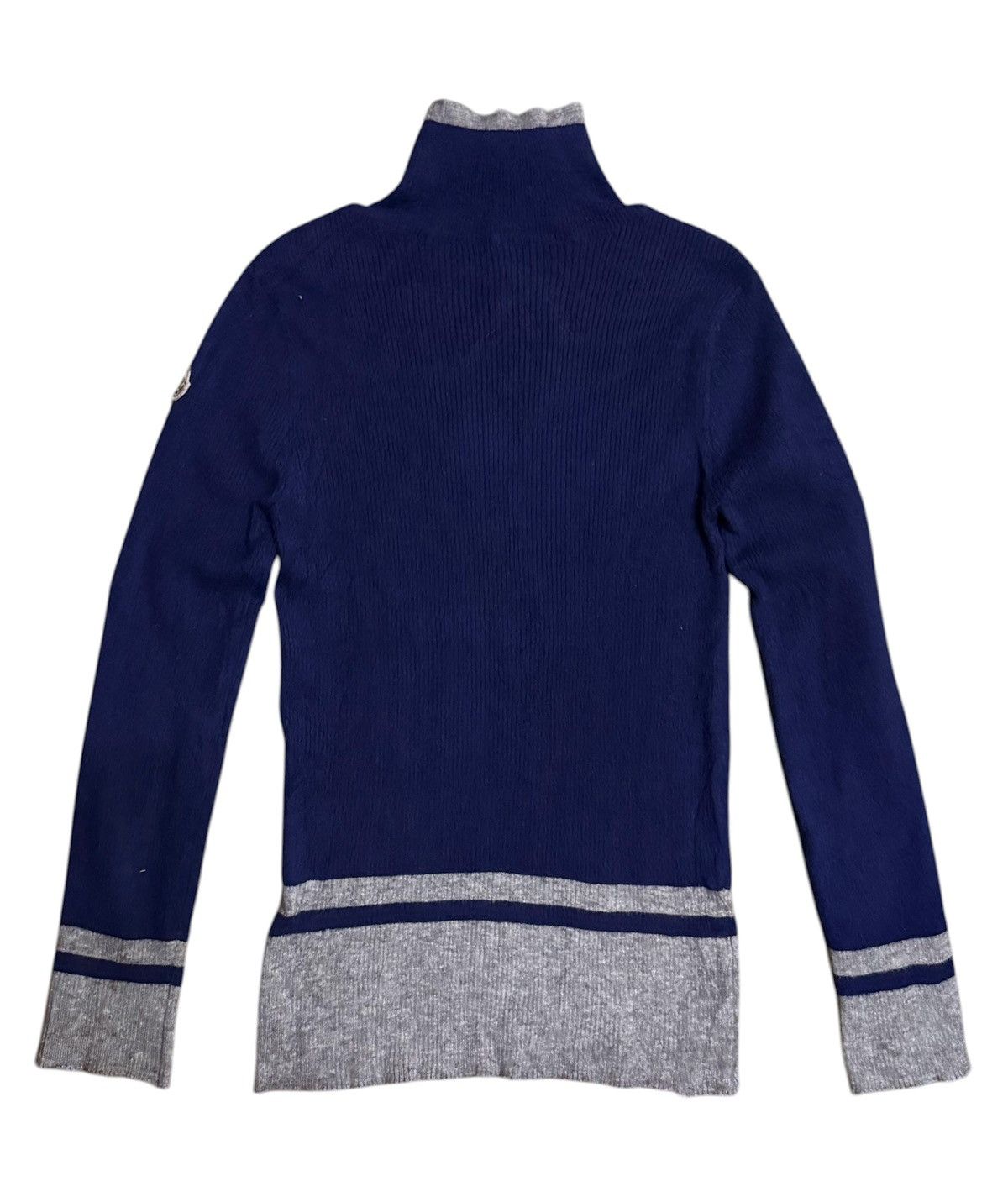Moncler Moncler Blue Knit Turtleneck Sweater Size S / US 4 / IT 40 - 2 Thumbnail
