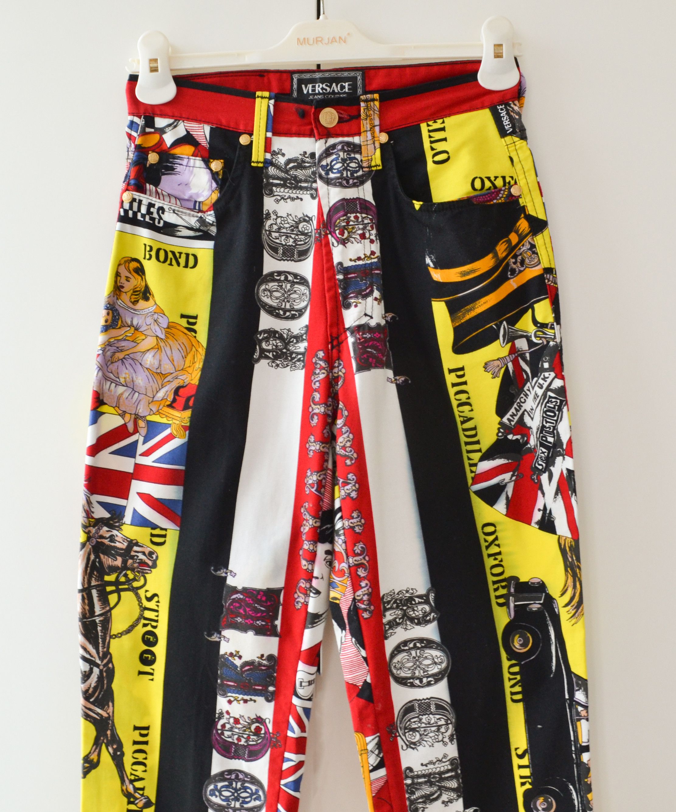 Versace Jeans Couture VERSACE Pants Printed Trousers Rock Beatles 90s Vintage Size 28" / US 6 / IT 42 - 3 Thumbnail