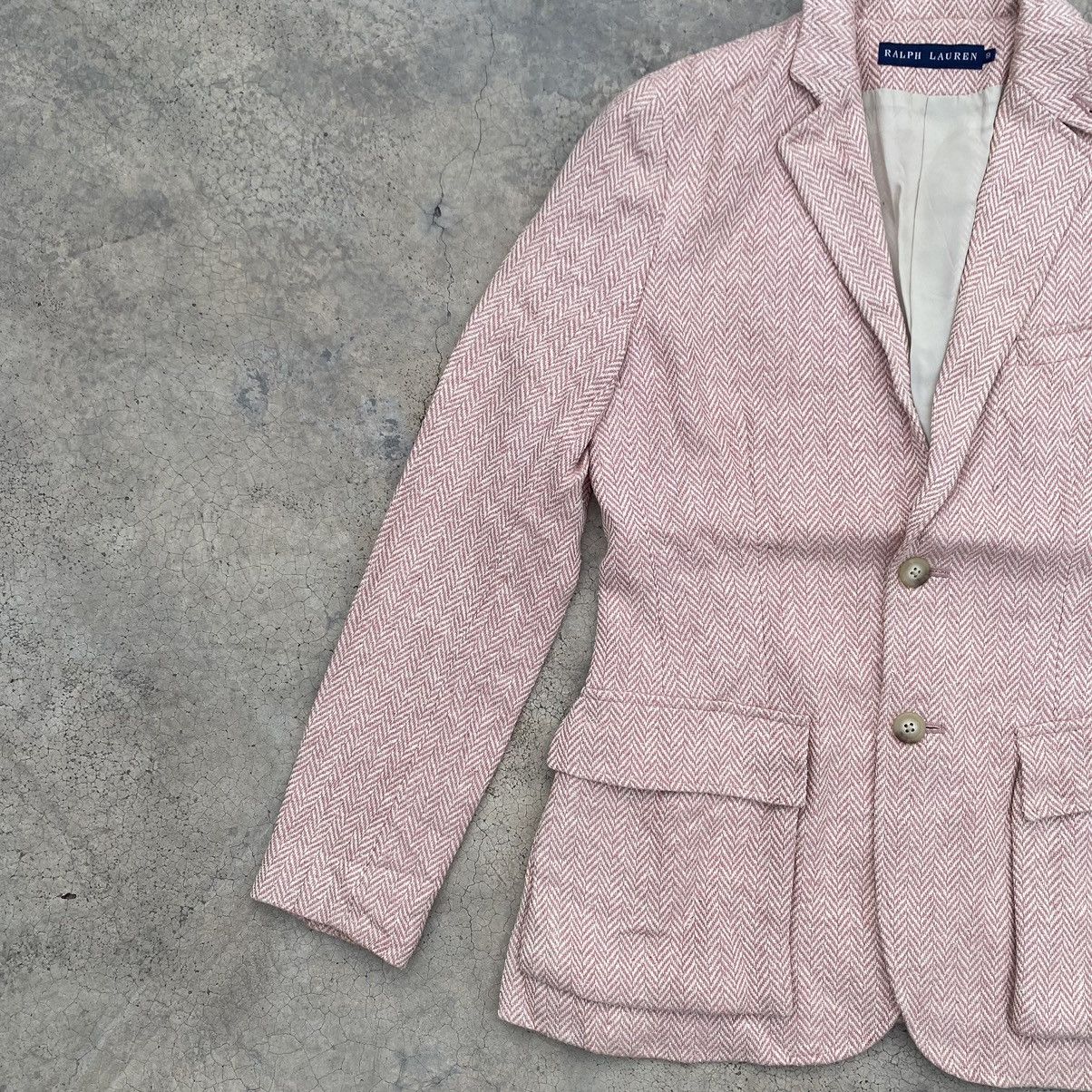 Polo Ralph Lauren Ralph Lauren Pink Herringbone Blazer-2017 Release Size S / US 4 / IT 40 - 5 Thumbnail