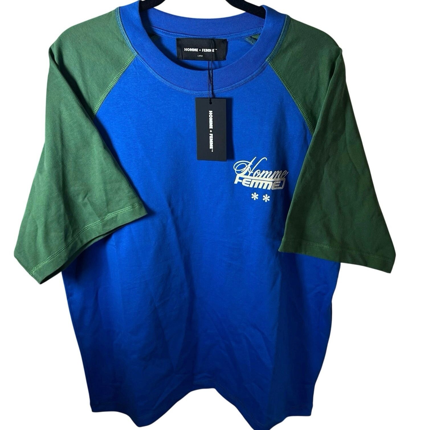 Homme + Femme La •NWT• Homme + Femme LA • Men’s L Westwood Ragland Tee 💙💚 Size US L / EU 52-54 / 3 - 2 Thumbnail