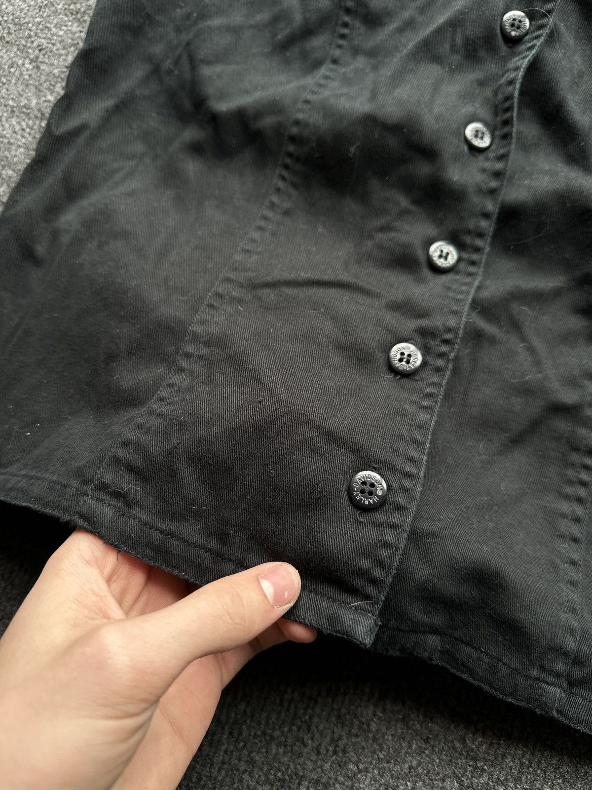 Harley Davidson 🚨VNTG HARLEY DAVIDSON WOMEN BLACK WEST JACKET LOGO Size M / US 6-8 / IT 42-44 - 3 Thumbnail