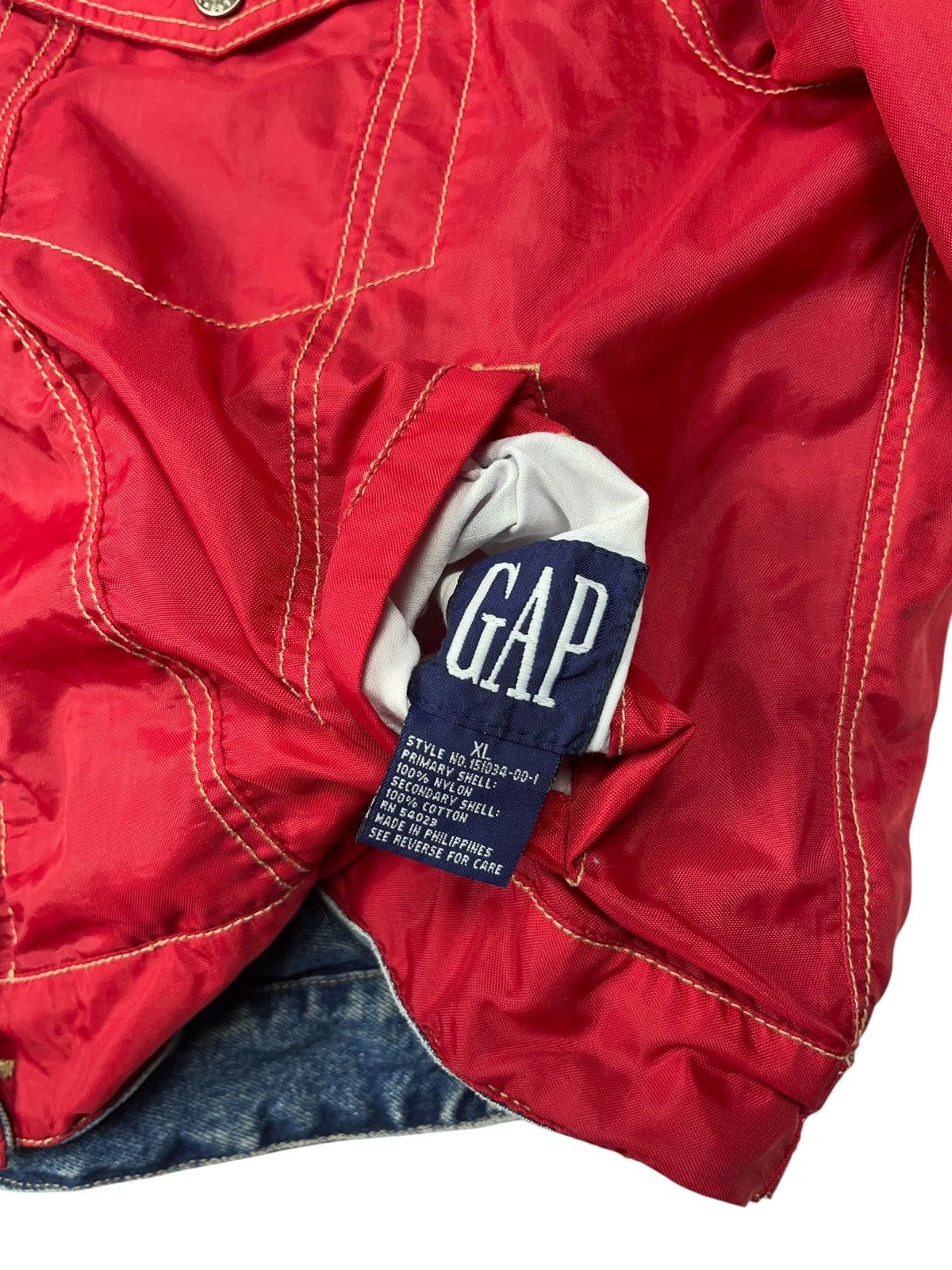 Gap Vintage 90s Gap Reversible Oversized Denim Jacket Trucker Size US XL / EU 56 / 4 - 4 Thumbnail
