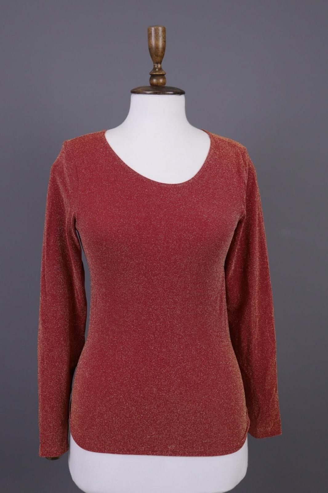 Wolford Wolford Metallics Austria Burgundy Relaxed Top Shirt Size M Size M / US 6-8 / IT 42-44 - 1 Thumbnail