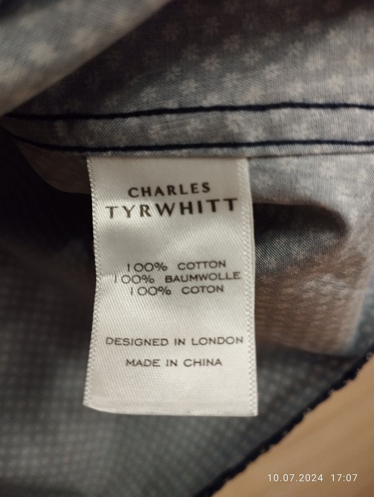 Charles Tyrwhitt Charles Tyrwhitt Mens Button Down Slim Fir Casual Shirt Size US M / EU 48-50 / 2 - 4 Thumbnail