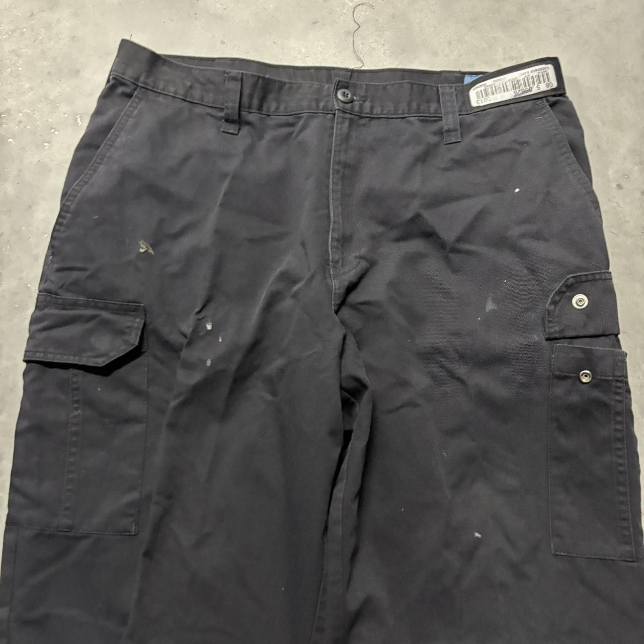 Japanese Brand × Vintage Crazy Vintage Y2K/2000s Baggy Black Skater Workwear Cargo Pants! Size US 36 / EU 52 - 5 Thumbnail