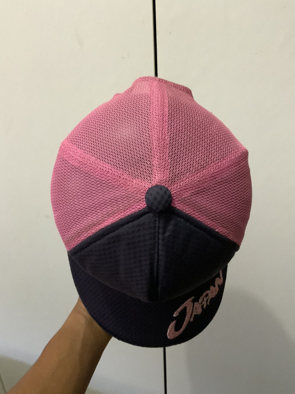 Japanese Brand Mizuno Japan Pink Trucker Hat Size ONE SIZE - 6 Thumbnail