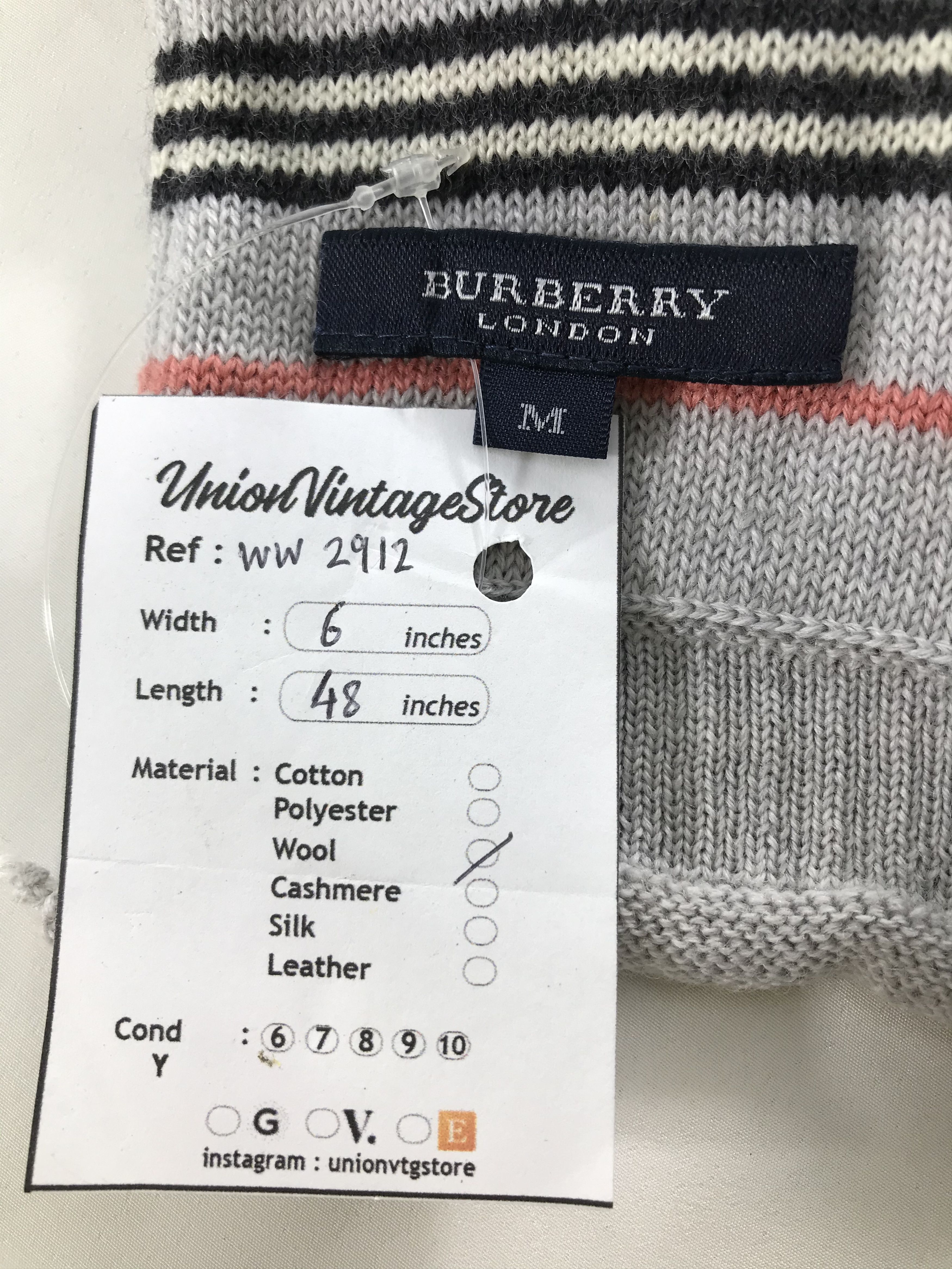 Burberry × Vintage Burberry Scarf / Muffler / Neckwear - WW2912 Size ONE SIZE - 5 Thumbnail