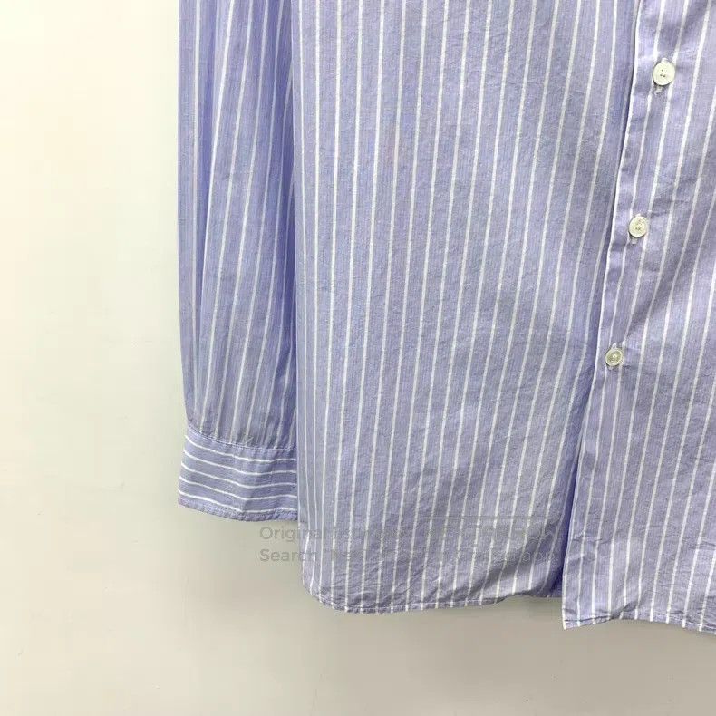Dior Dior Size 38 Blue vertical striped cotton lapel single-brea Size US XXS / EU 40 - 4 Thumbnail
