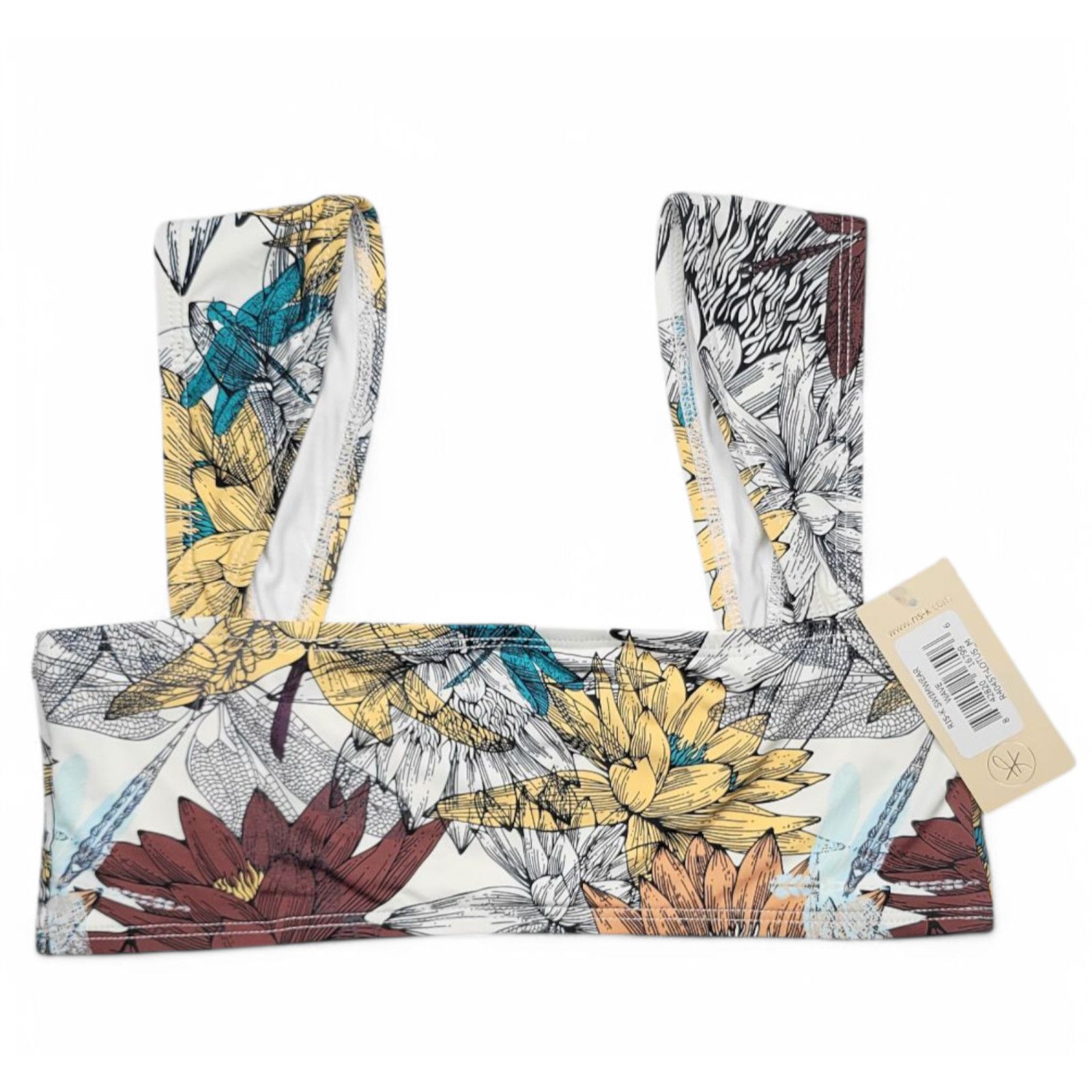 Other NWT RIS-K Bandeau Lotus Wave Bikini Top Women's M Made USA Size M / US 6-8 / IT 42-44 - 3 Thumbnail