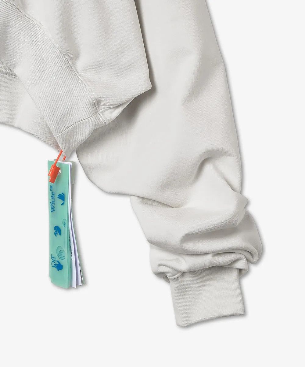 Off-White o1gr1nt0425 For All Helv Cropped Over Crewneck Sweatshirt Size XS / US 0-2 / IT 36-38 - 3 Thumbnail