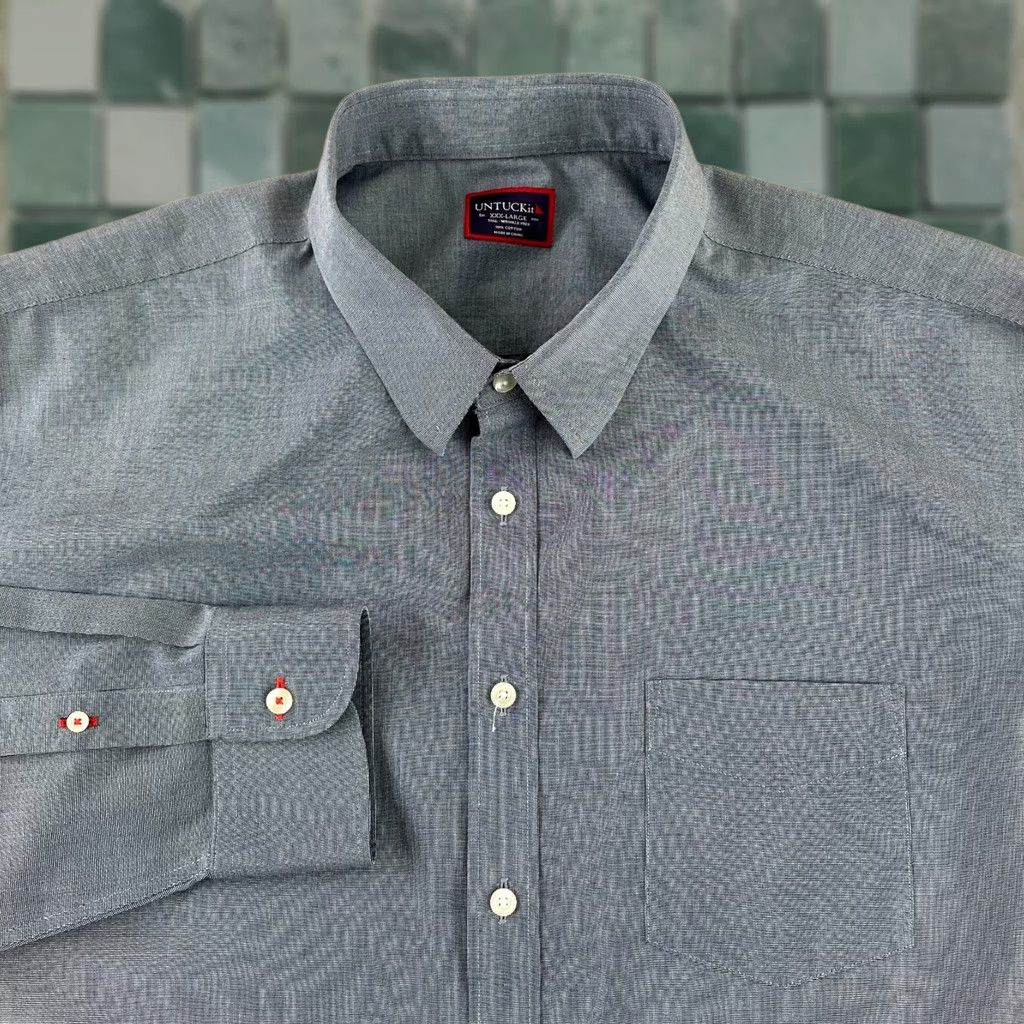 UNTUCKit UNTUCKit Shirt Men 3XLT Tall Blue Wrinkle Free Long Sleeve Preppy Office NWOT Size US XXL / EU 58 / 5 - 1 Thumbnail