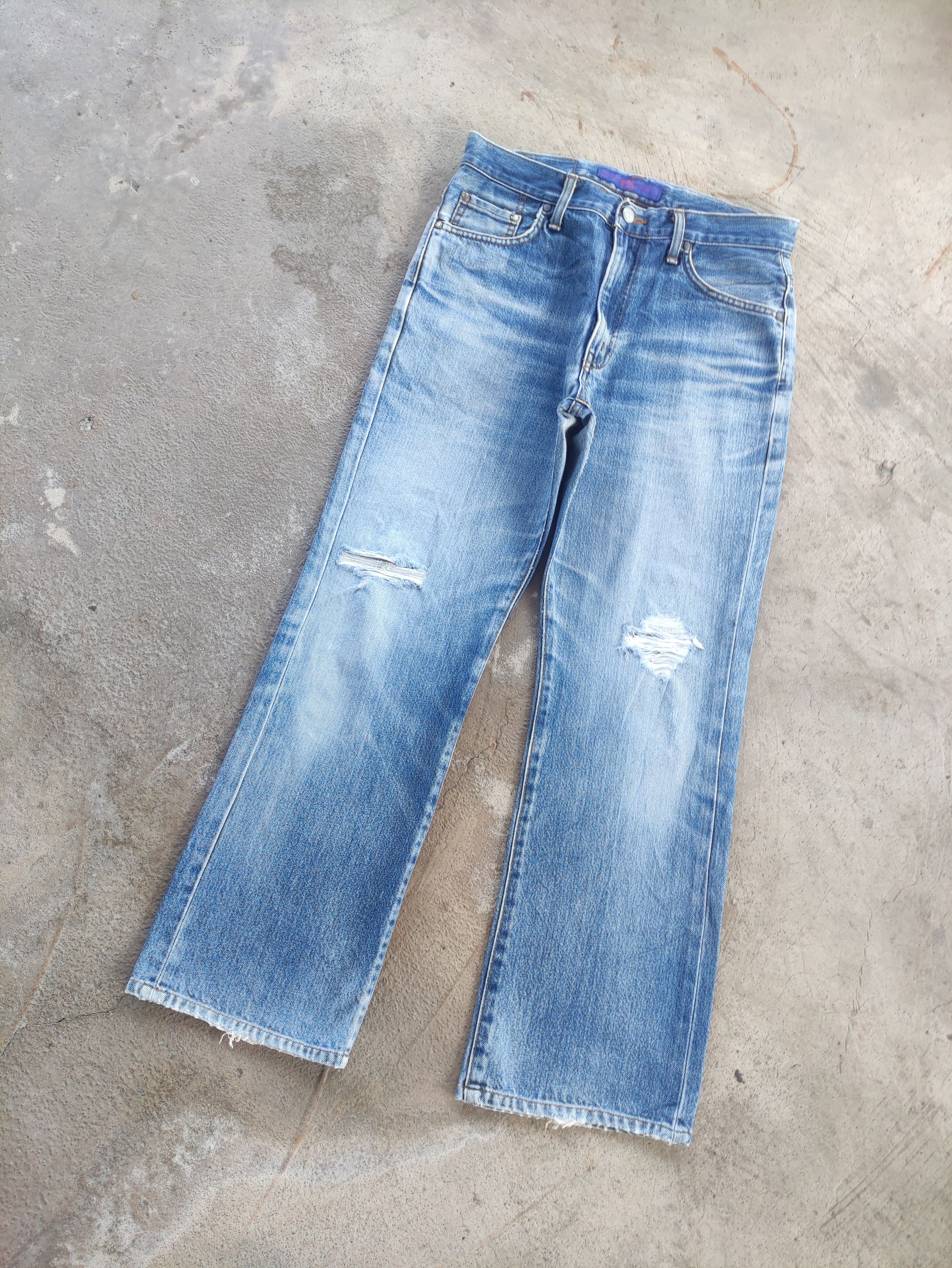 Edwin Vintage Edwin Japan Micro Flare Distressed Jean Size US 32 / EU 48 - 2 Thumbnail