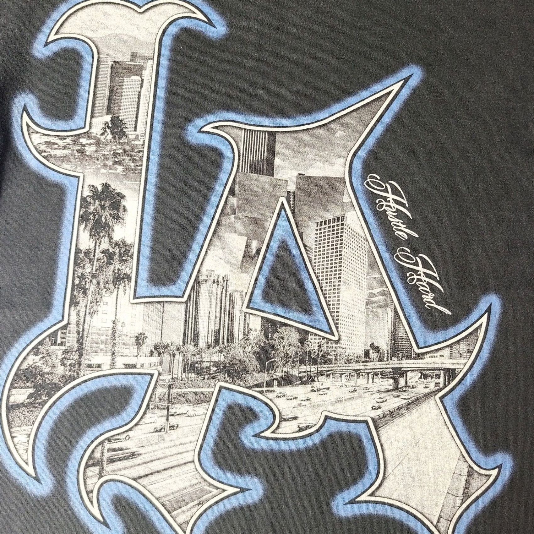 Vintage VINTAGE Los Angeles City Of Angels Double Sided Graphic Y2K Black Men's Size Medium Shirt Size US M / EU 48-50 / 2 - 2 Thumbnail