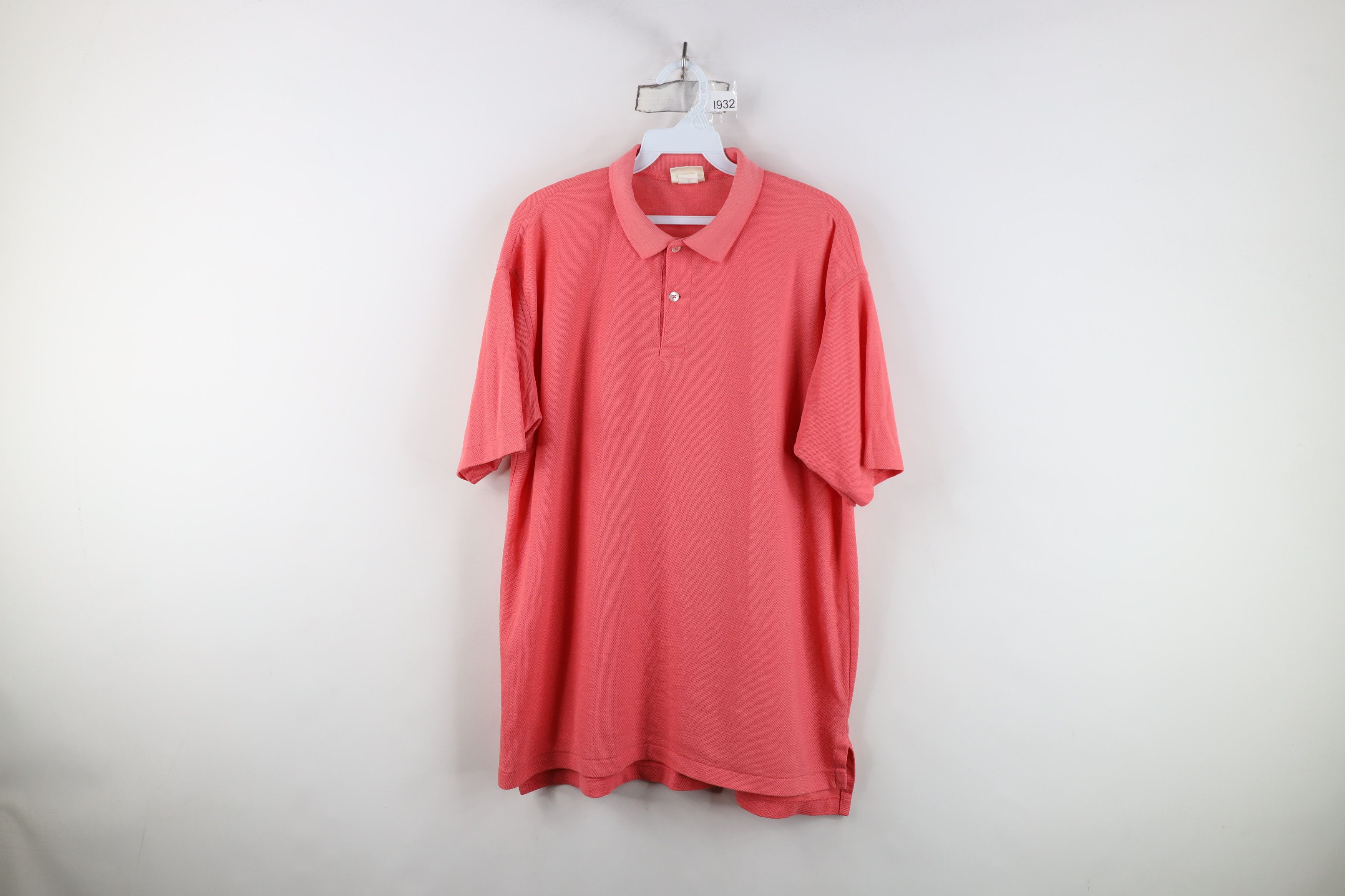 L.L. Bean Vintage 90s LL Bean Double L Cotton Knit Golf Polo Pink USA Size US XL / EU 56 / 4 - 1 Thumbnail