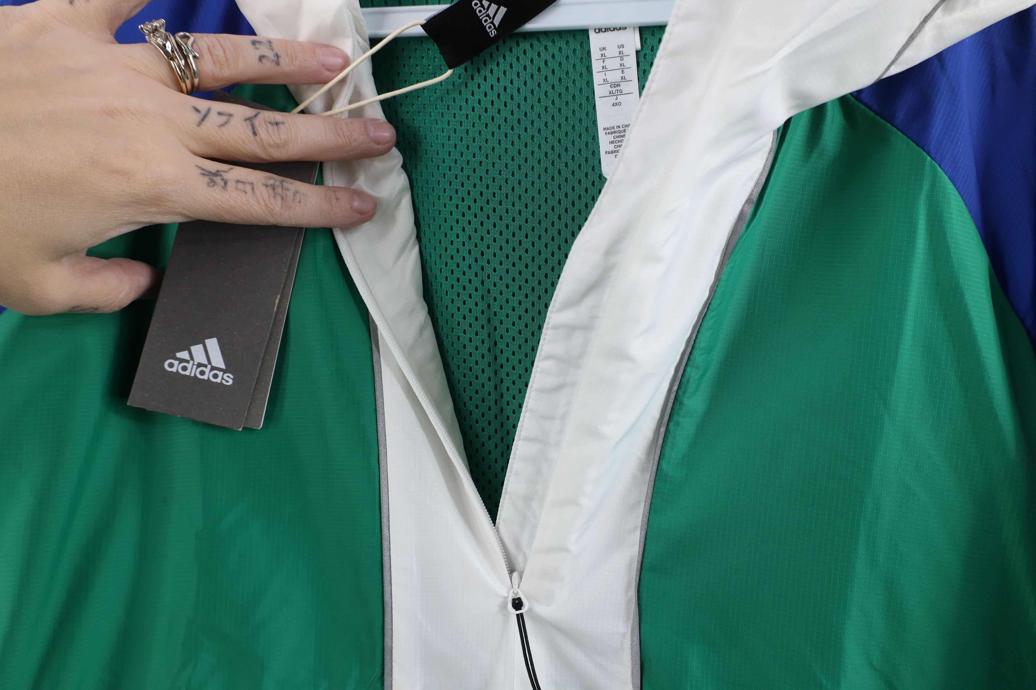 Adidas New Adidas Color Block Hooded Anorak Windbreaker Jacket Size US XL / EU 56 / 4 - 9 Thumbnail