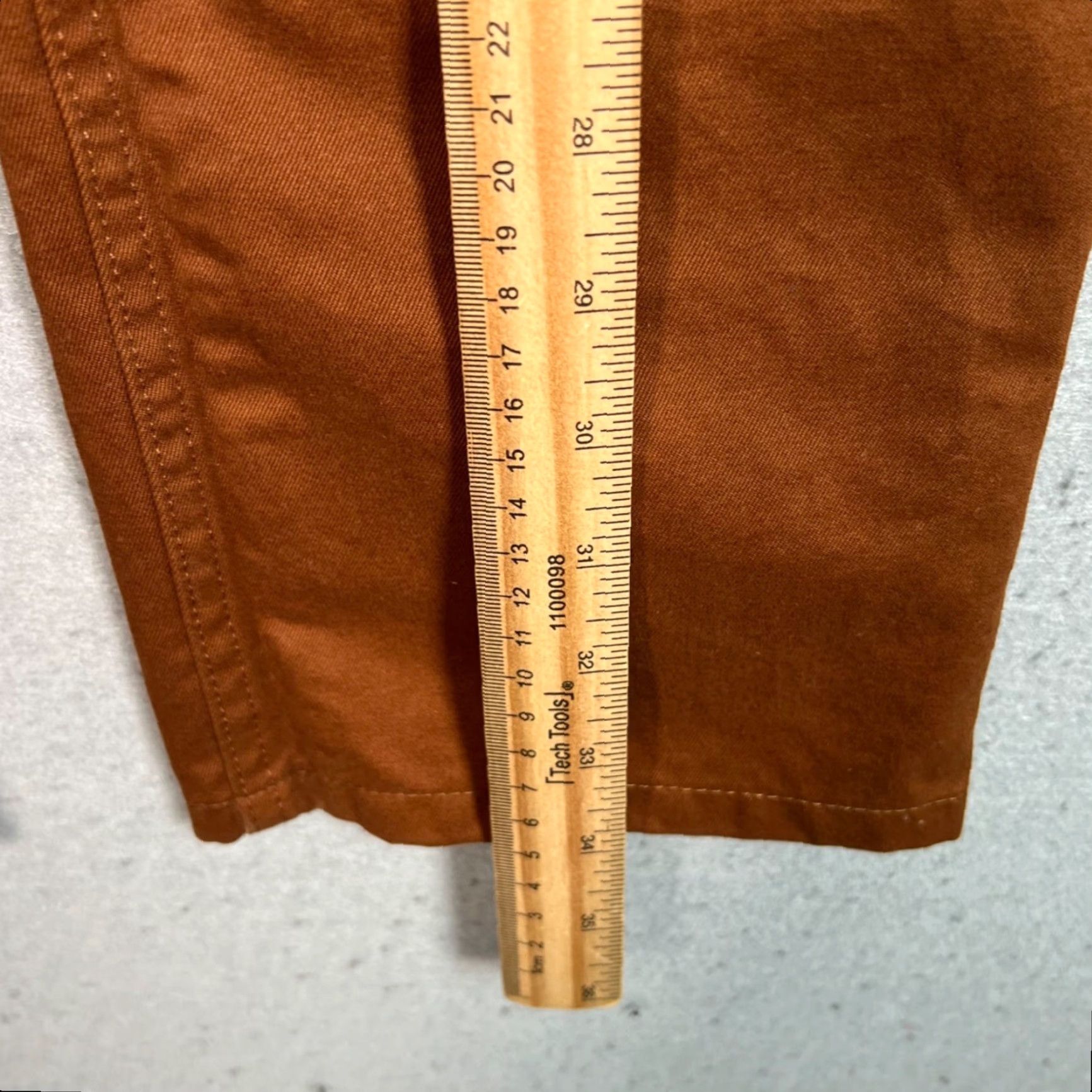 Acne Studios Acne Studios Brown High-Waisted Straight-Leg Cotton Pants Womens Size 32, 24 in Inseam, Regular, Chino, Pockets, Vintage: No Size 24" / US 00 / IT 34 - 6 Thumbnail