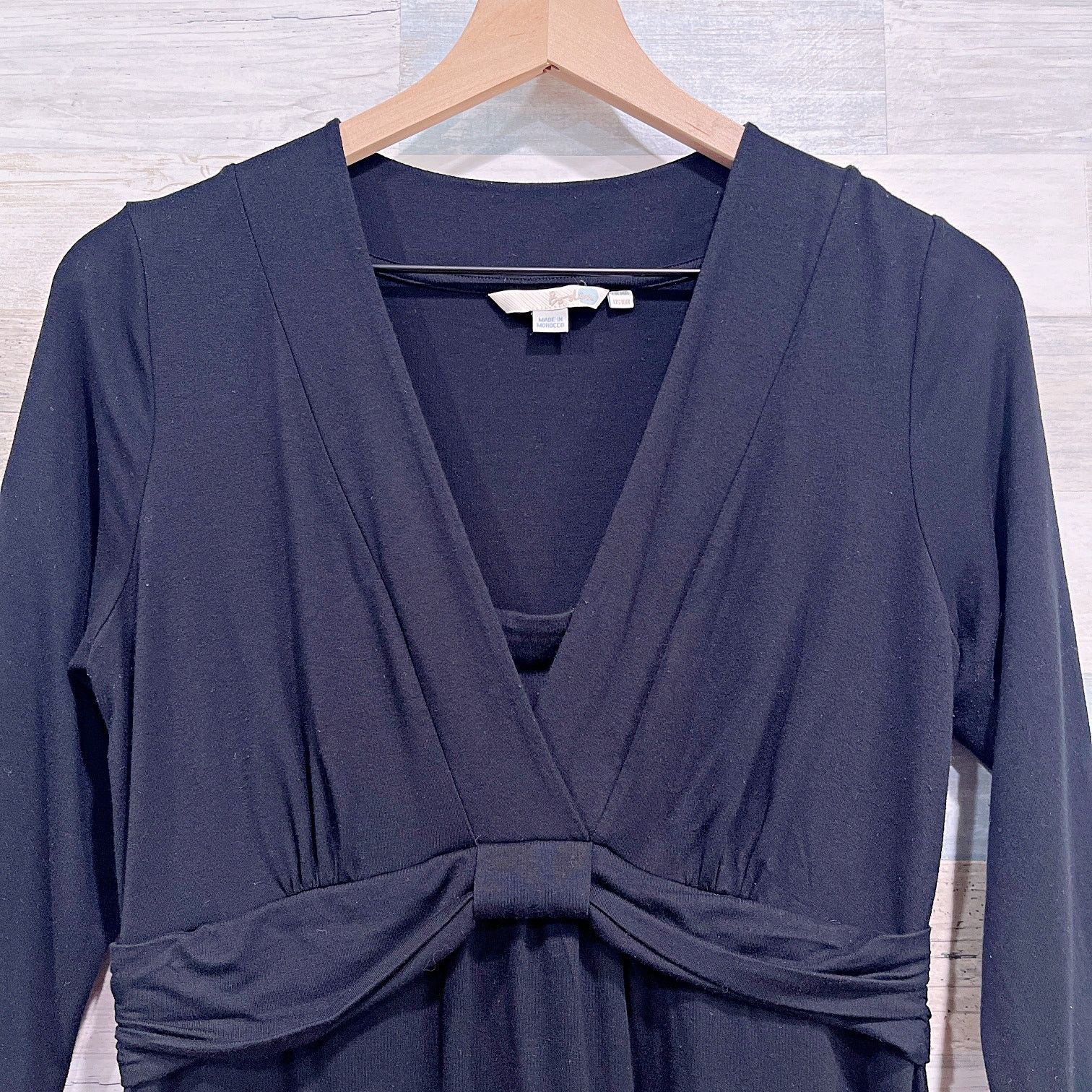 Boden Boden Surplice Jersey Knit Dress Black Womens 10 US 14 UK Size L / US 10 / IT 46 - 2 Thumbnail