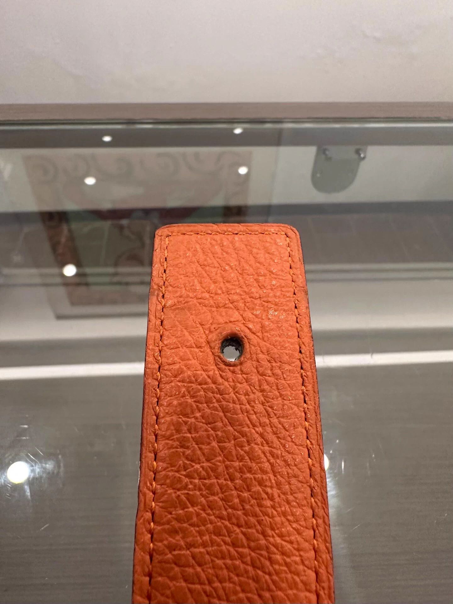 Hermes hermes orange black H buckle belt 95cm 99new box Size ONE SIZE - 6 Thumbnail