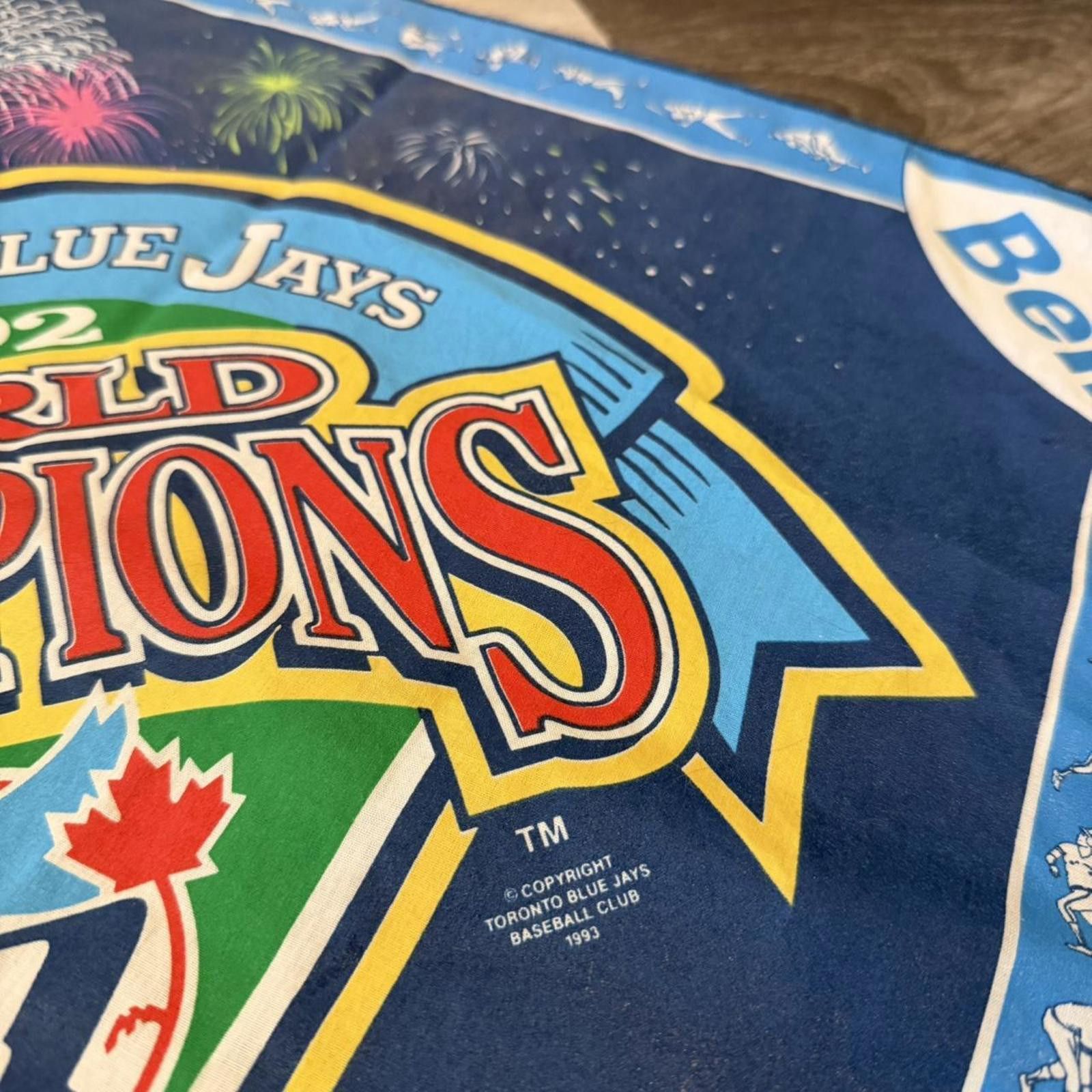 Other Vintage Toronto blue jays 1992 world champions bandana 1993 Size ONE SIZE - 3 Thumbnail