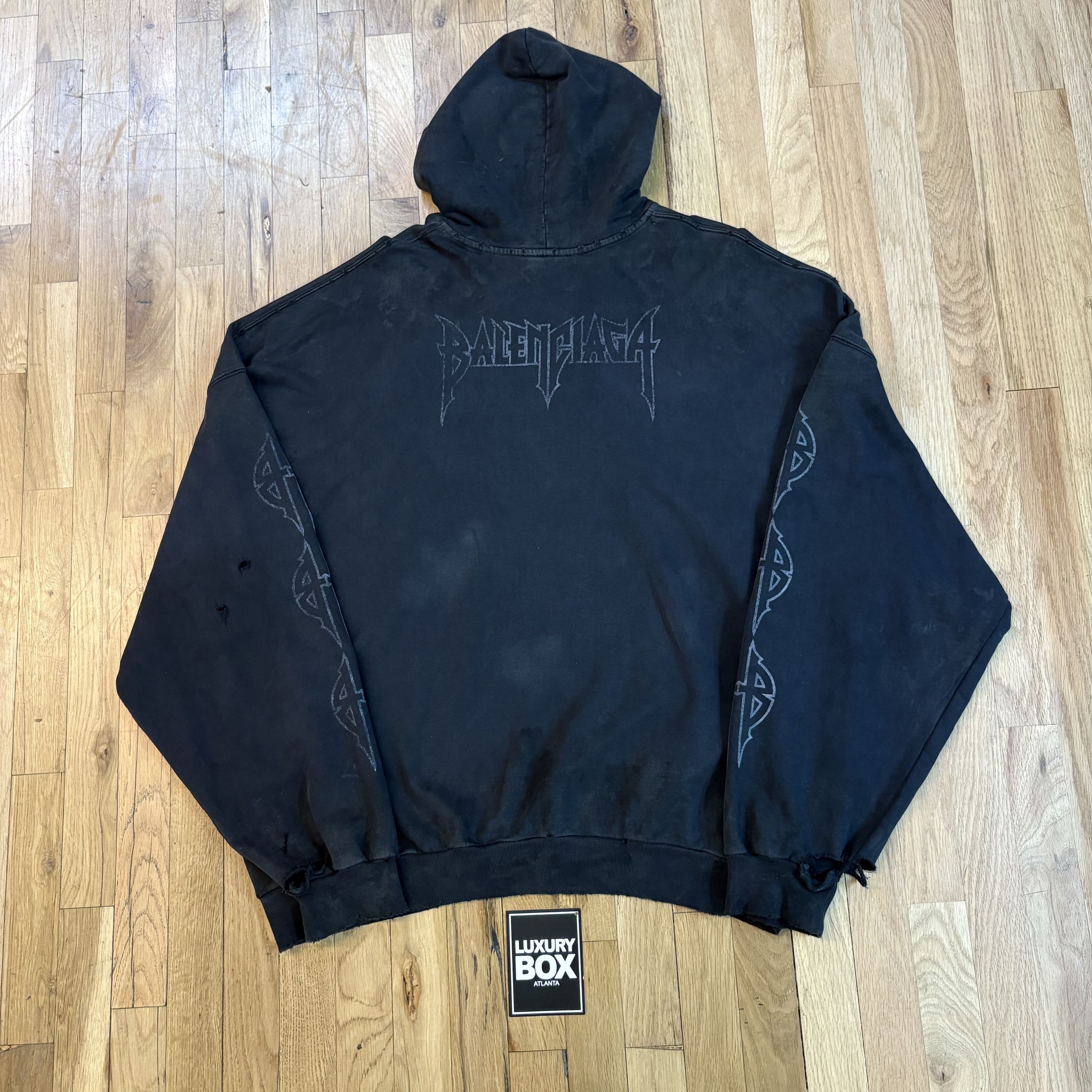 【BALENCIAGA】PARIS MOON ノーポケット HOODIE オーバーサイズ Balenciaga Men's Paris Moon No Pocket Hoodie Oversized