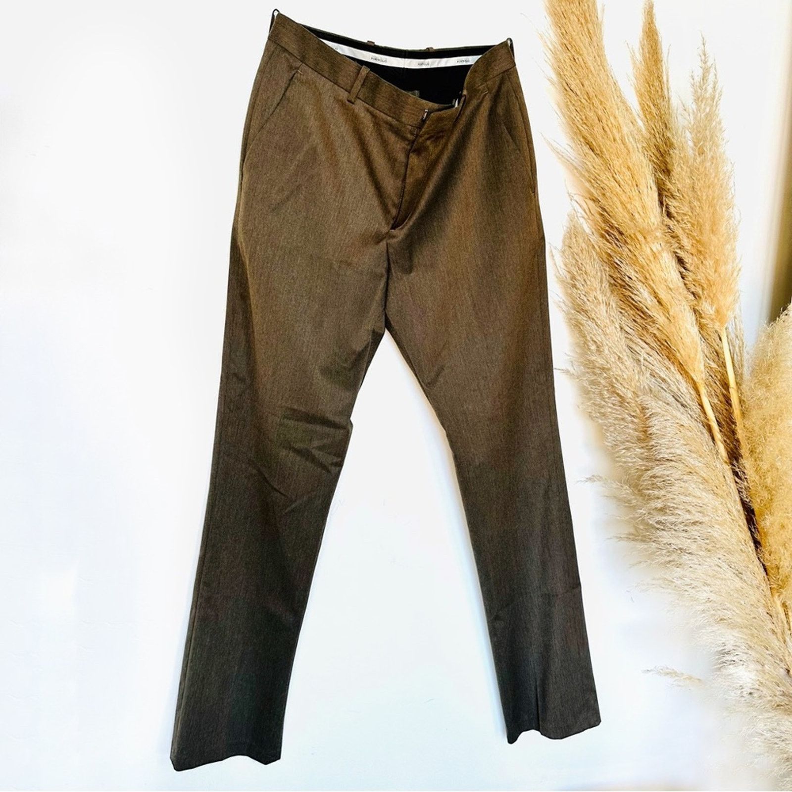 Perry Ellis PERRY ELLIS PORTFOLIO Light Brown Slim Trousers Slacks Pants Size US 30 / EU 46 - 4 Thumbnail