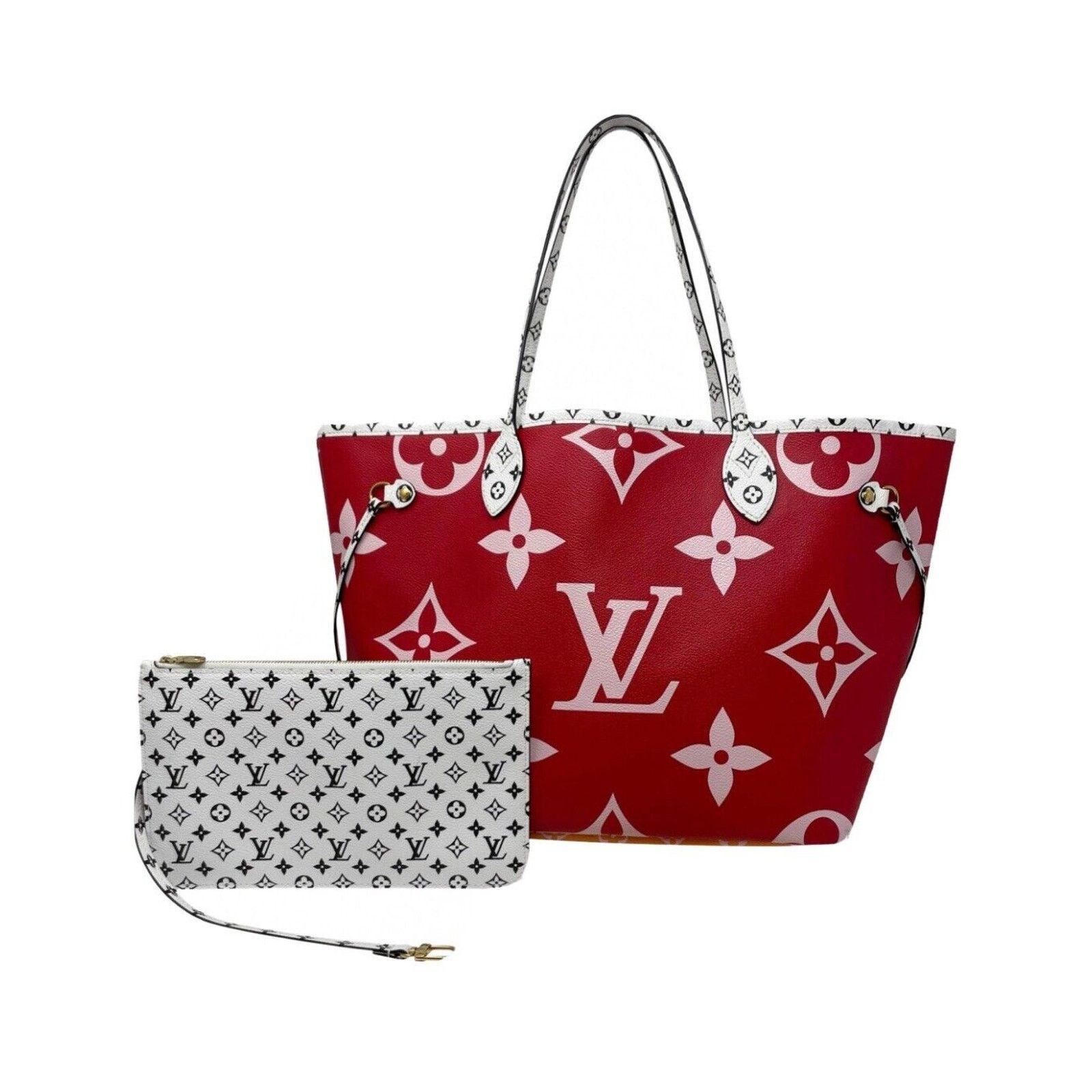 Louis Vuitton Louis Vuitton Red/Multi Giant Monogram Ltd. Ed MM Neverfull Size ONE SIZE - 1 Thumbnail