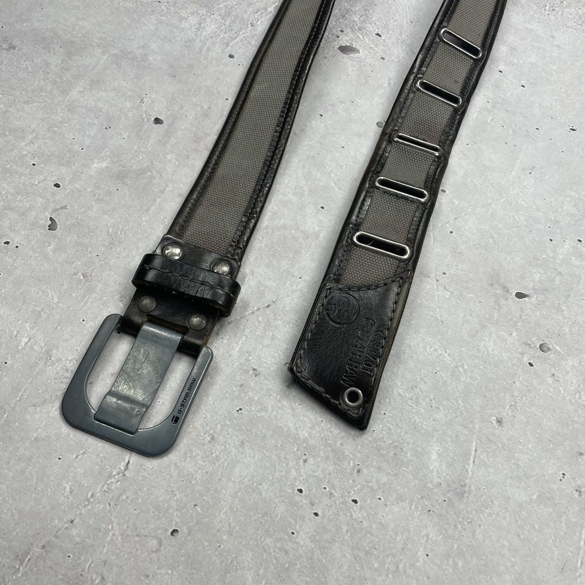 G-Star × Japanese Brand × Vintage Vintage avantgarde G-star RAW leather belt y2k Size ONE SIZE - 8 Thumbnail