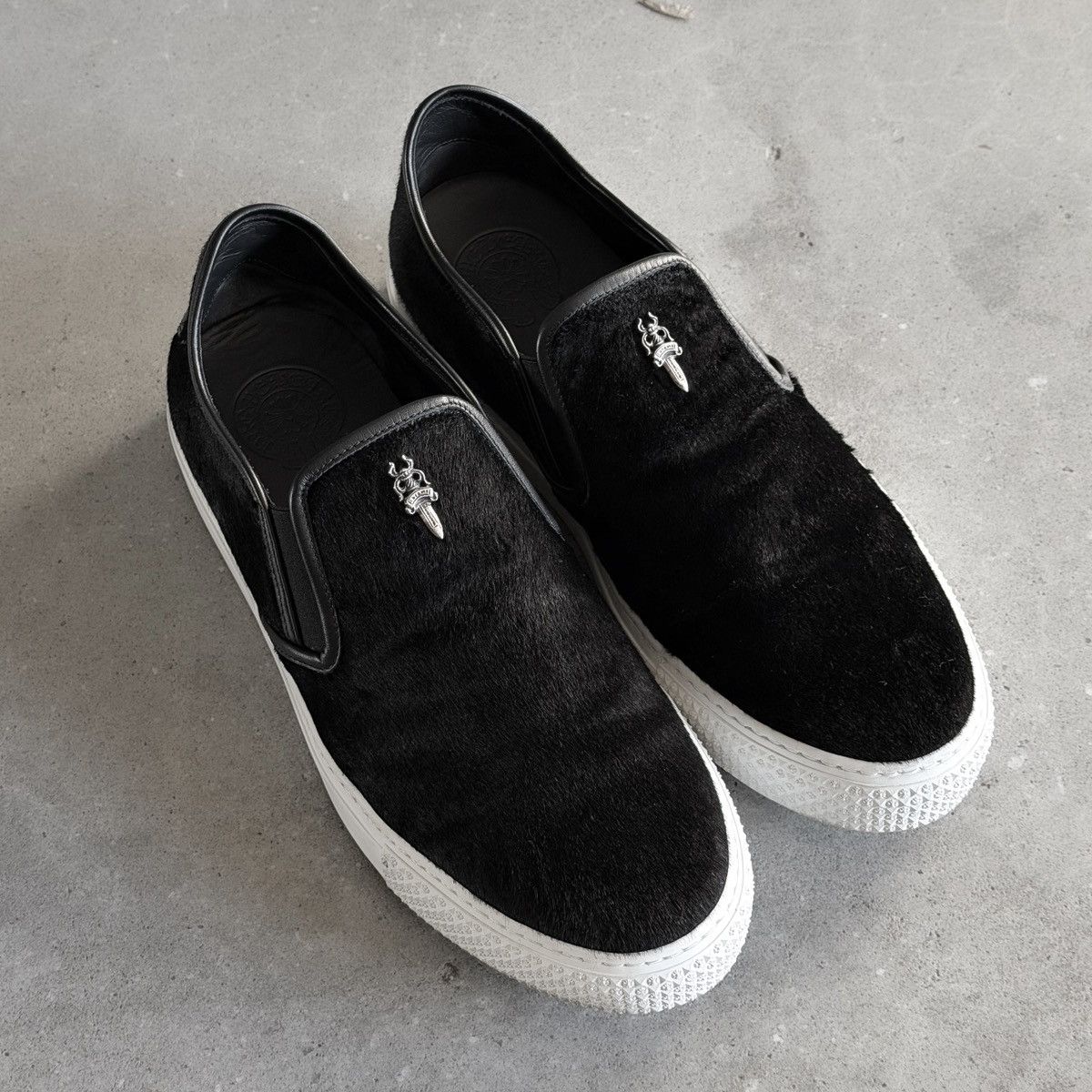 Chrome Hearts Chrome Hearts Pony Hair Dagger Slip On Low Top Fur Sneakers Size US 10.5 / EU 43-44 - 3 Thumbnail