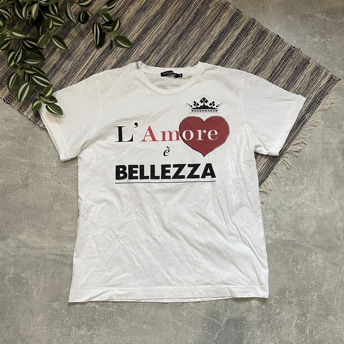 Dolce Gabbana Lamore Bellezza tee shirt y2k goth punk rock