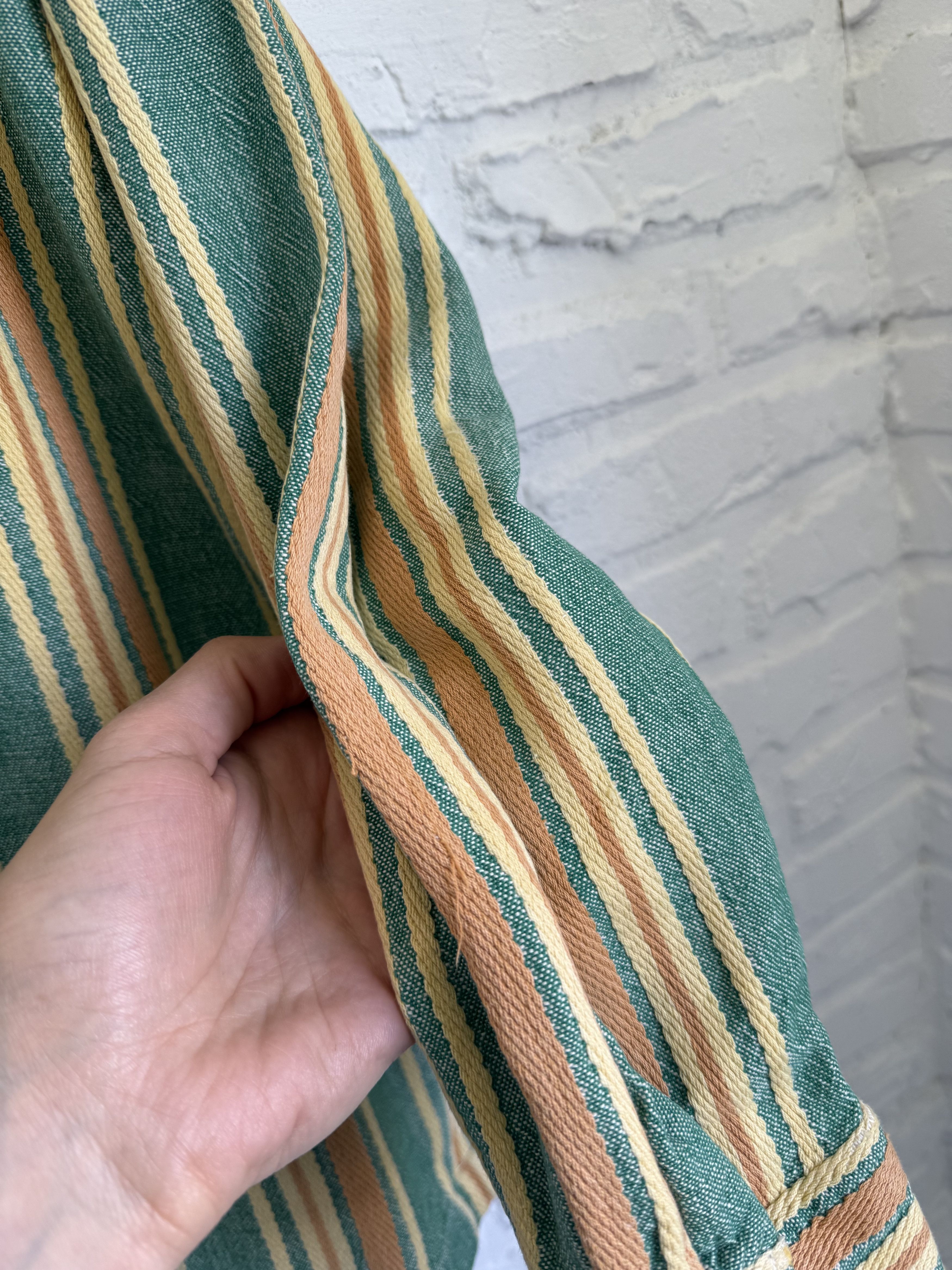 Diesel × Japanese Brand × Vintage Vintage 90s Diesel J&W Workshirt striped overshirt Size US M / EU 48-50 / 2 - 5 Thumbnail
