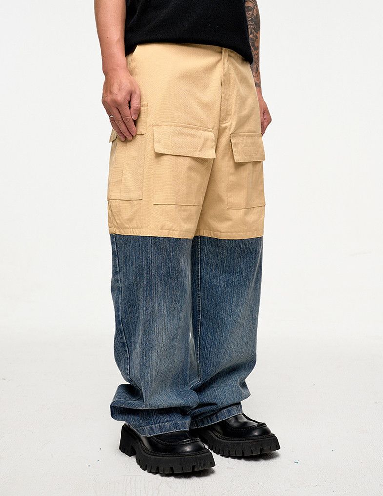 Other Color Match Ripped Hole Baggy Multi pockets Size US 34 / EU 50 - 2 Thumbnail