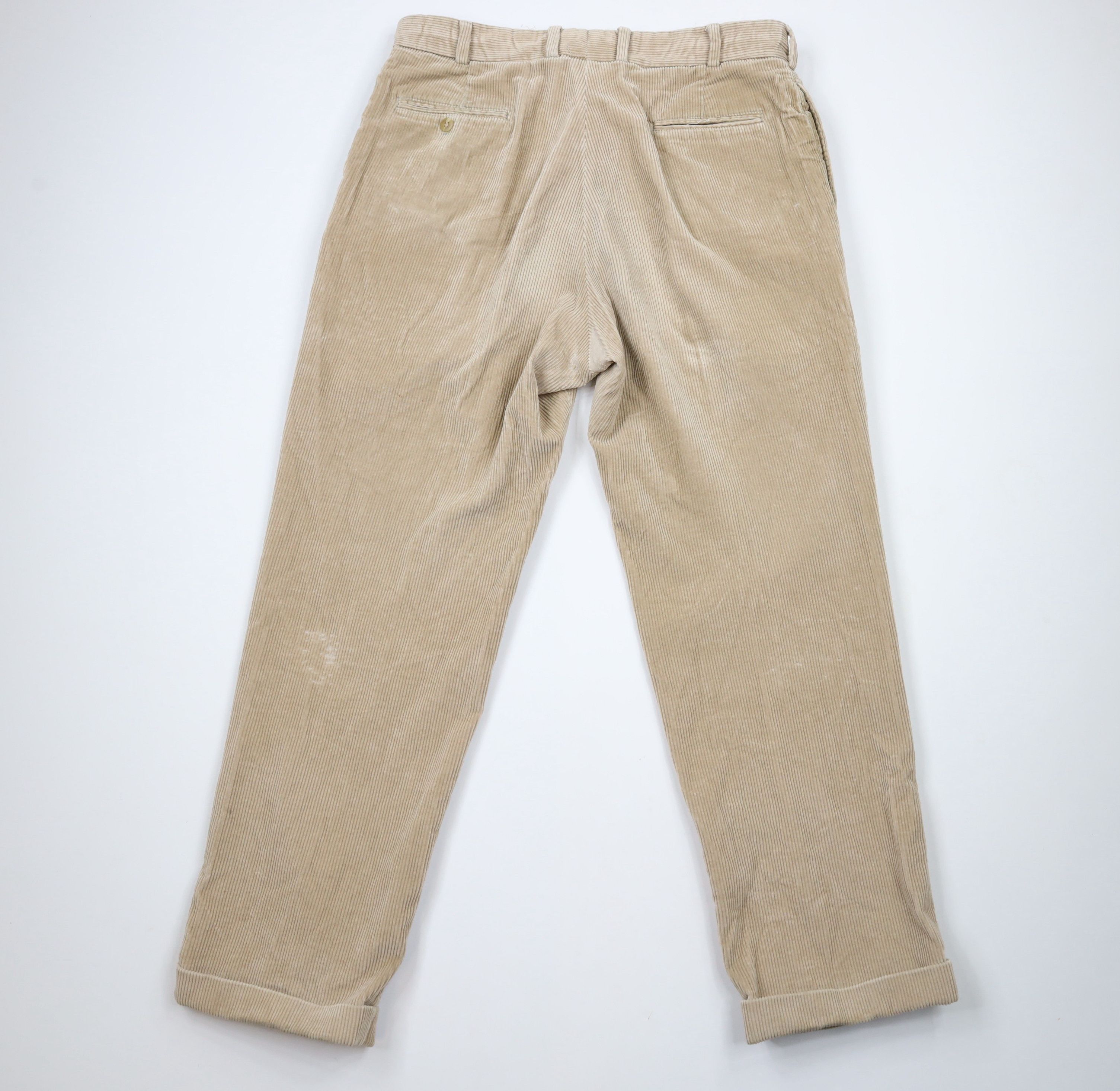 Bills Khakis × Vintage Vintage 90s Bills Khakis M2 Pleated Corduroy Pants Beige USA Size US 36 / EU 52 - 11 Thumbnail