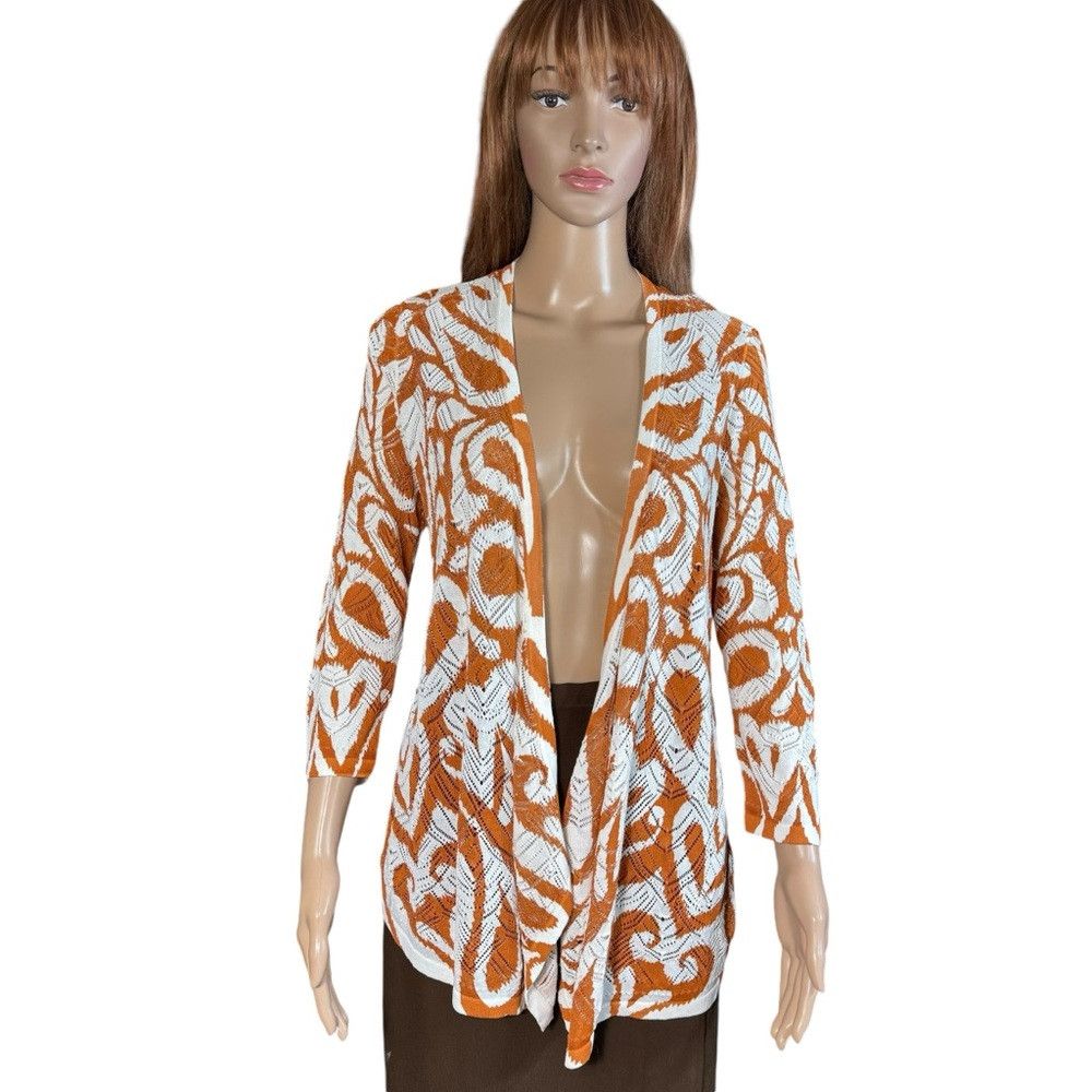 Chicos New Chico's Summer Romance Abstract Cardigan Size 0 US S Size S / US 4 / IT 40 - 2 Thumbnail