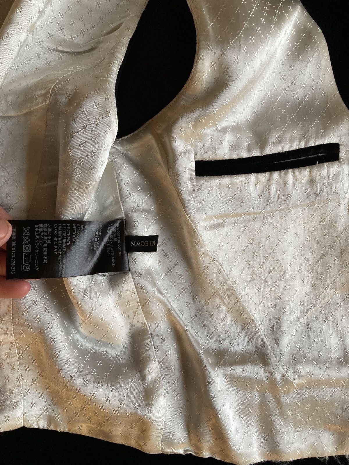 Haider Ackermann FW14 Black Velvet Vest M Size 38R - 4 Thumbnail