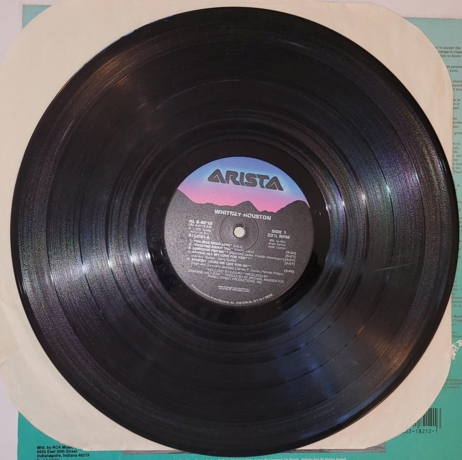 Designer Whitney Houston Self Titled (Vinyl, 1985) Size ONE SIZE - 3 Thumbnail