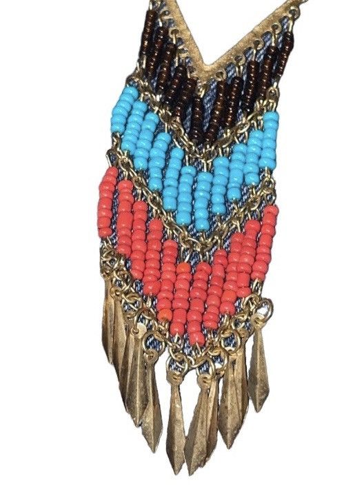 Vintage Vintage Southwest Chevron Beaded 70’s Necklace Size ONE SIZE - 7 Thumbnail