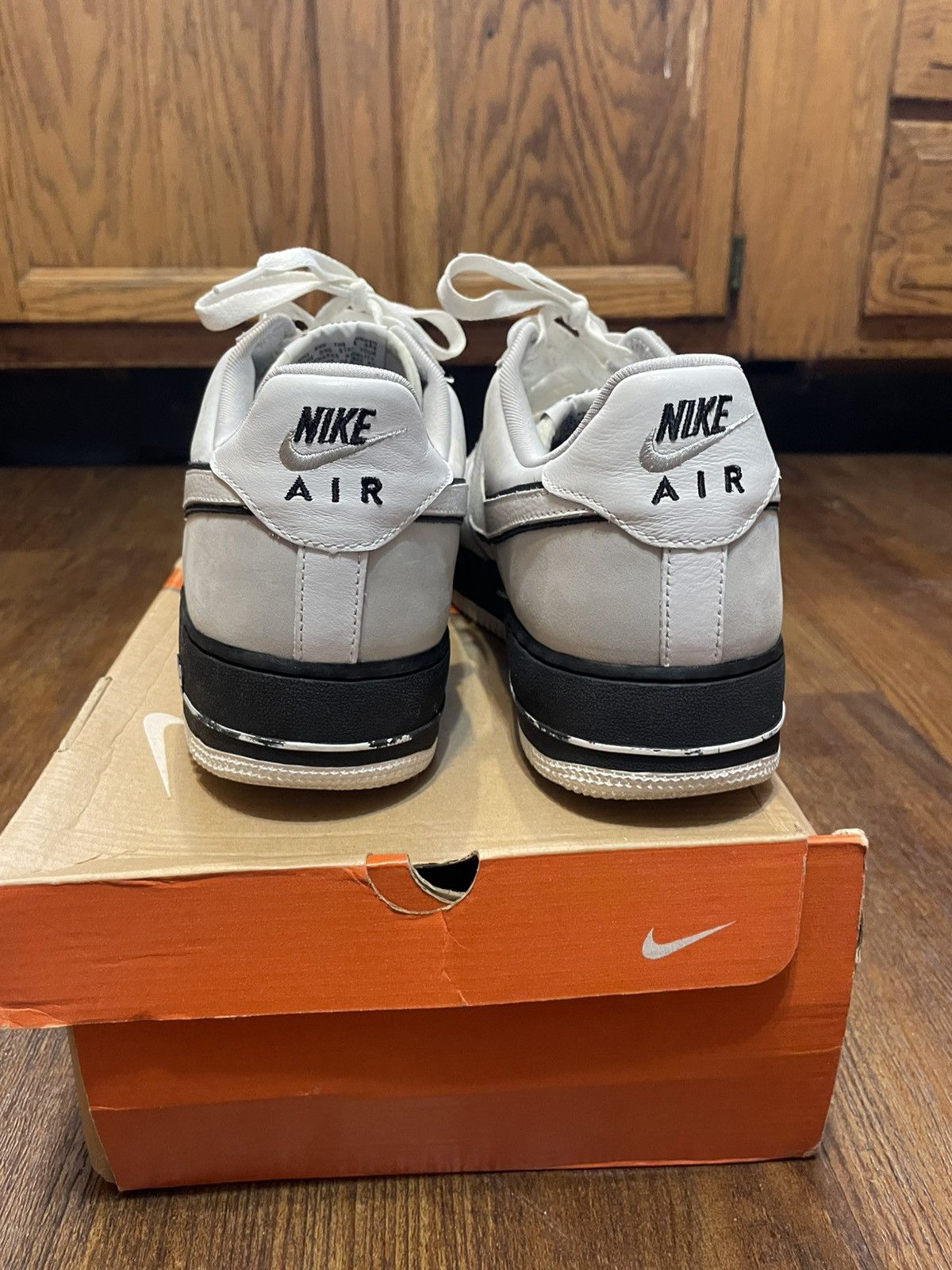 Nike × Vintage Nike Air Force 1 White JD Sports Black Neutal Grey 2005 Size US 9 / EU 42 - 4 Thumbnail
