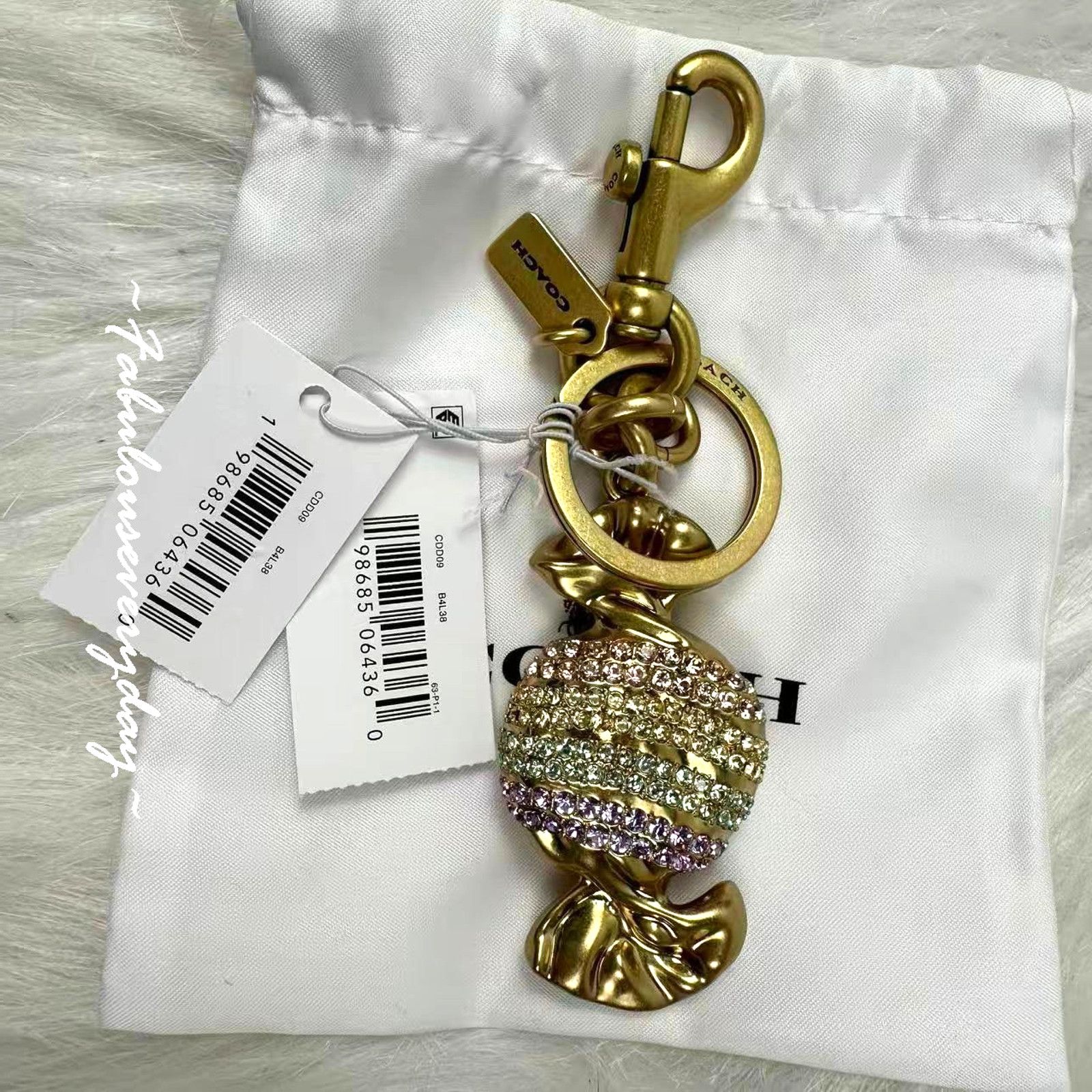 Coach Coach Candy Bag Charm in Brass Multi CDD09 NWT Size ONE SIZE - 1 Thumbnail
