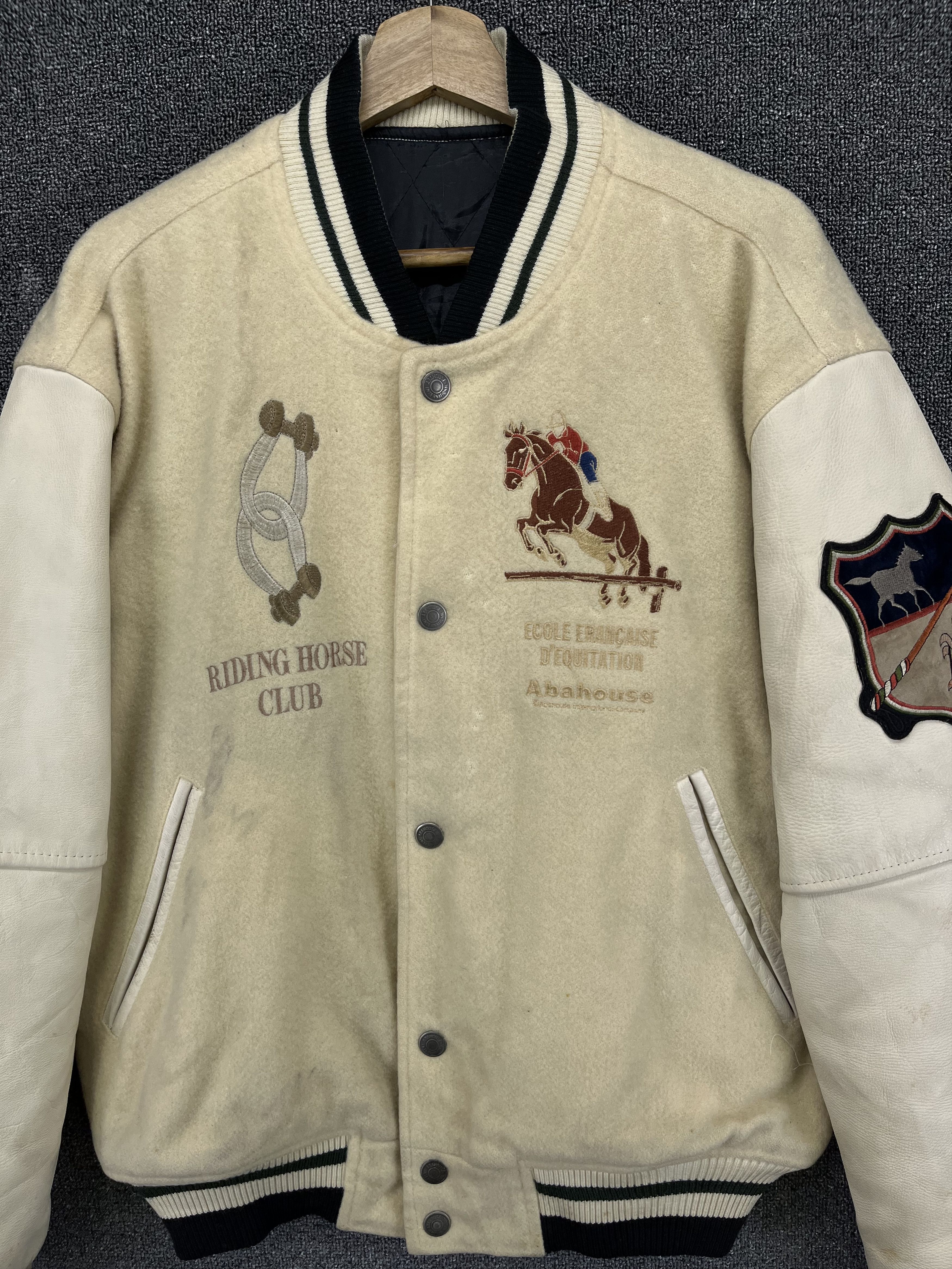 Japanese Brand Vintage Abahouse Rare Design Wool Varsity Jacket Size US M / EU 48-50 / 2 - 10 Thumbnail