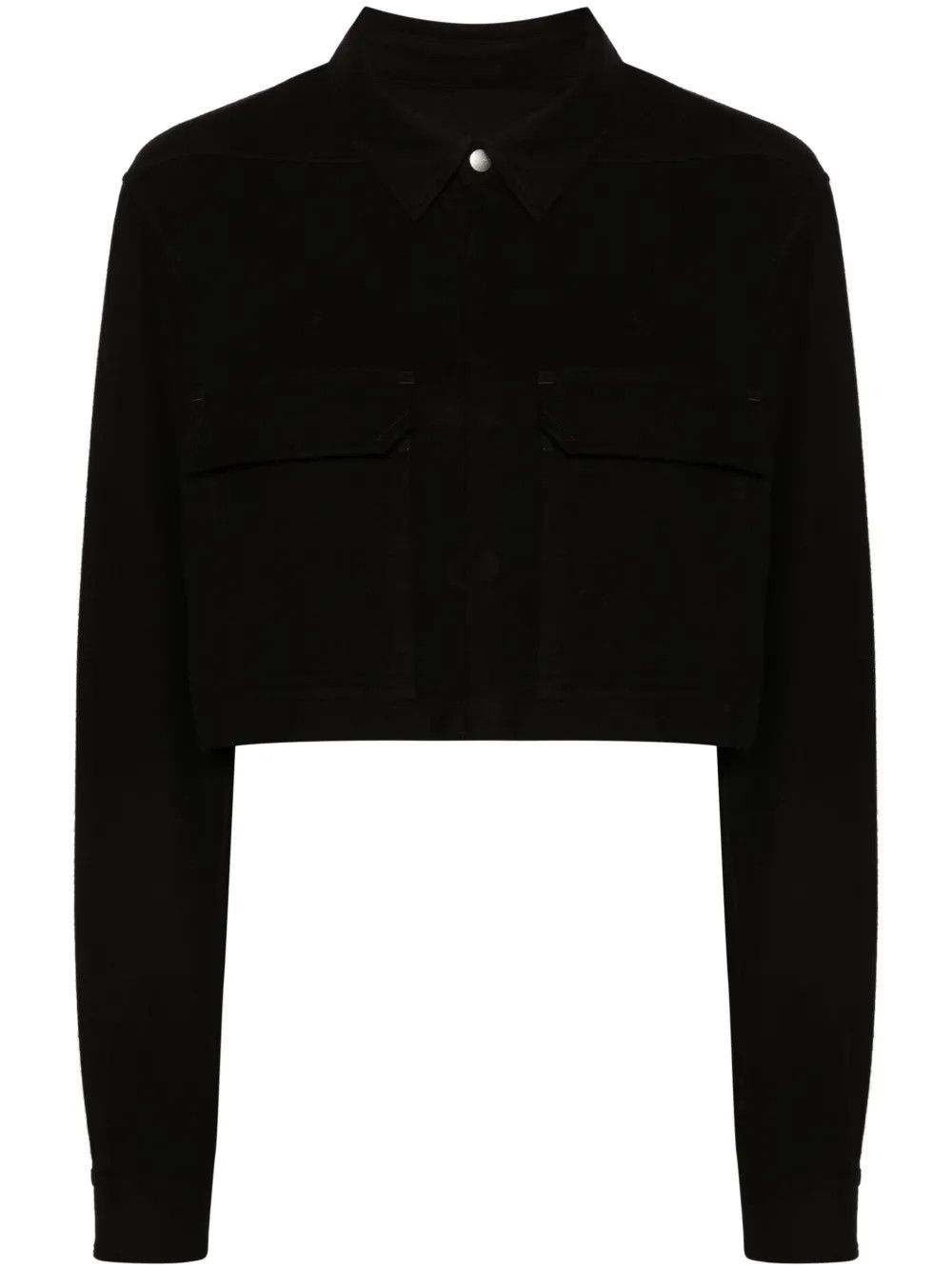 Rick Owens o1y0126 Solid Color Shirt in Black Size M / US 6-8 / IT 42-44 - 1 Thumbnail