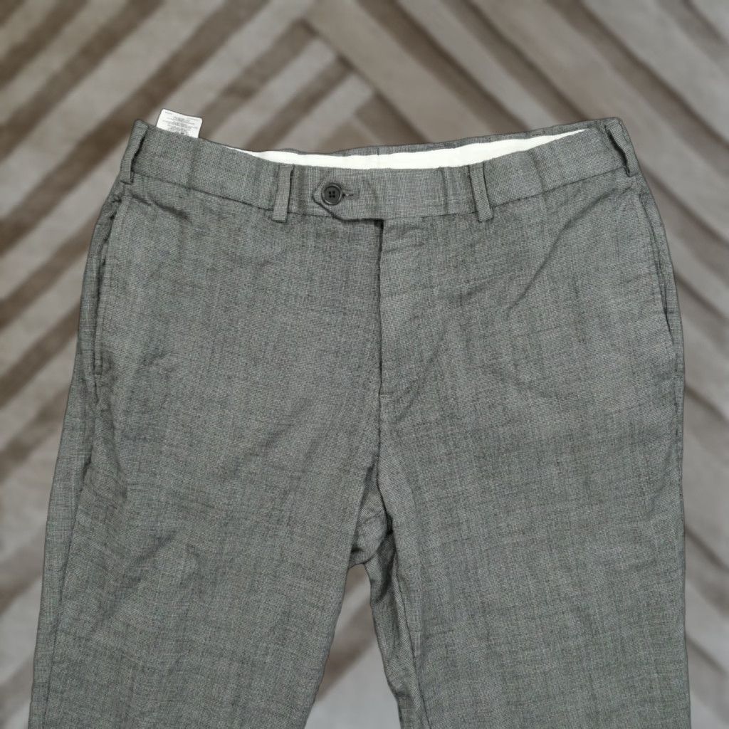 Brooks Brothers Brooks Brothers Pants Mens 32x28 Grey Black Wool Blend Regent Fit Dress Size US 28 / EU 44 - 1 Thumbnail